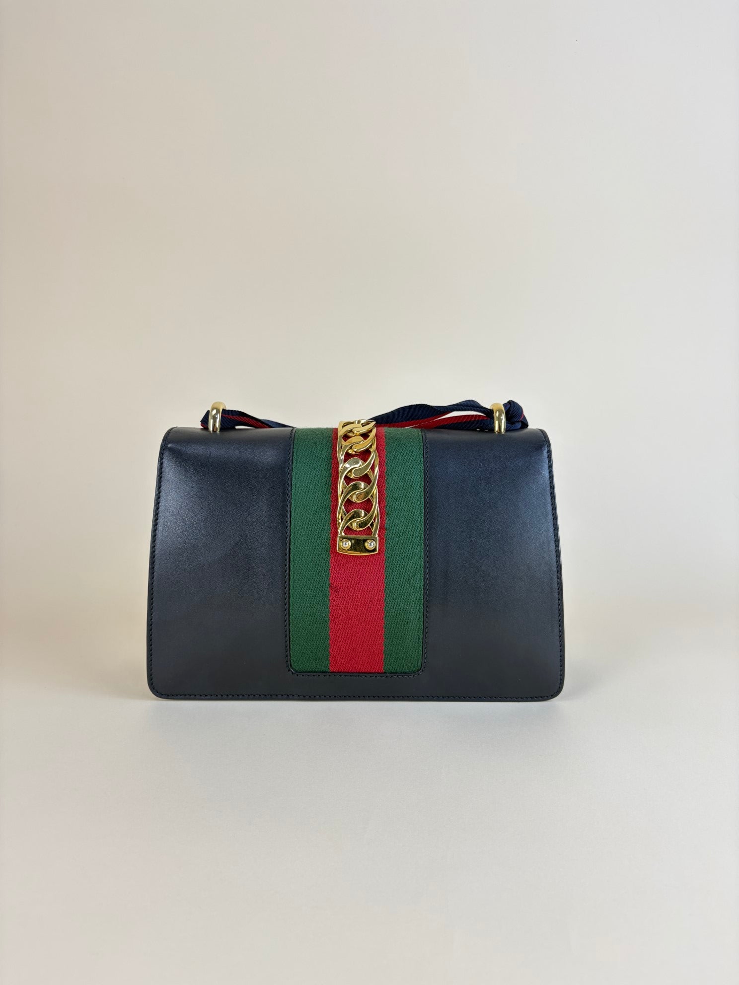 Gucci calfskin small Sylvie black shoulder bag