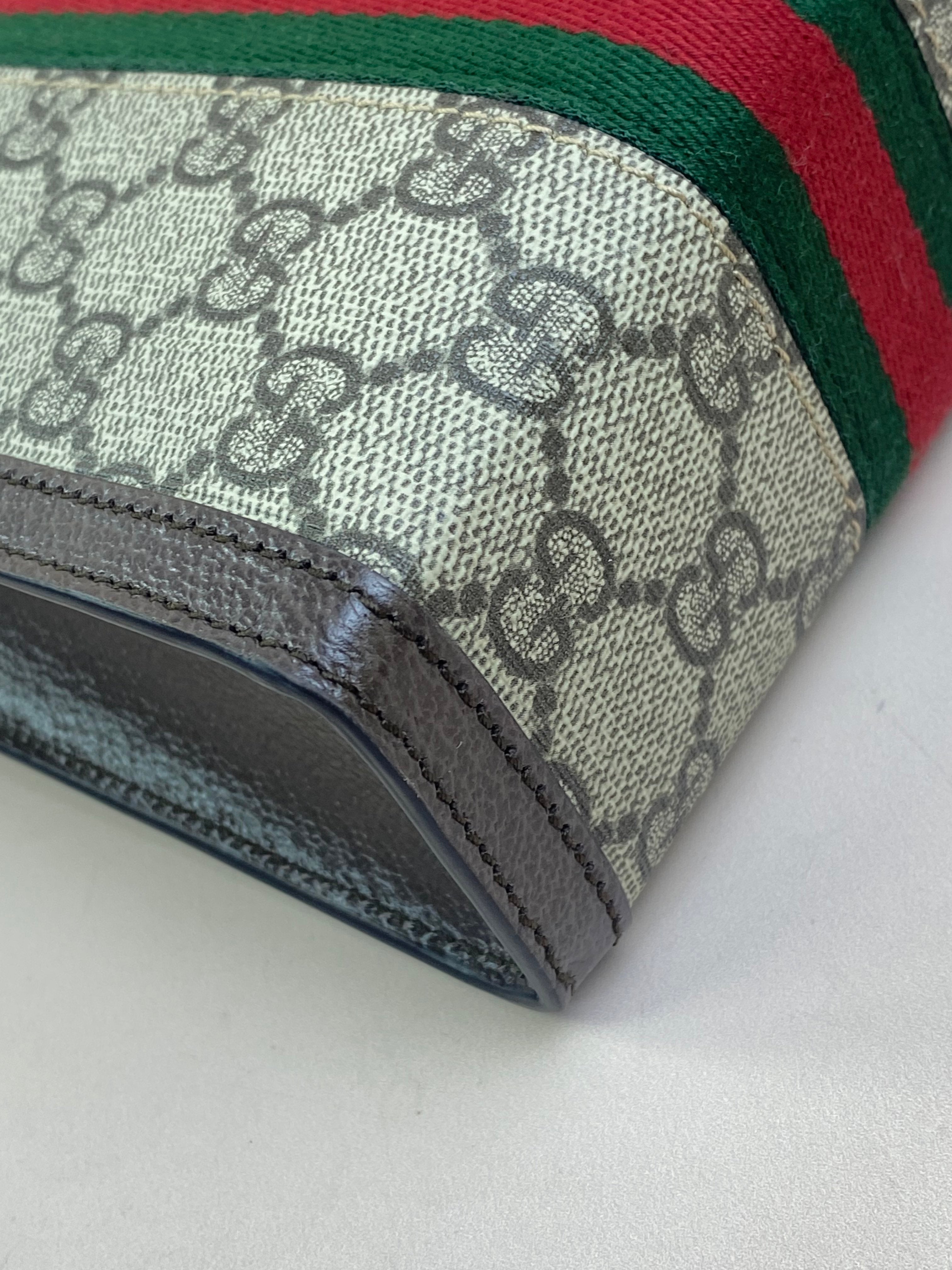 Gucci Bicolor Ophidia GG Supreme Handbag with Strap