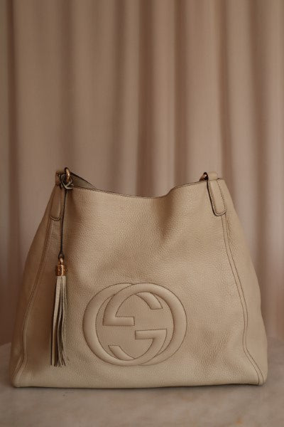 Gucci White Soho Convertible Tote Top Handle Bag-handbag-Gucci-The Closet Egypt
