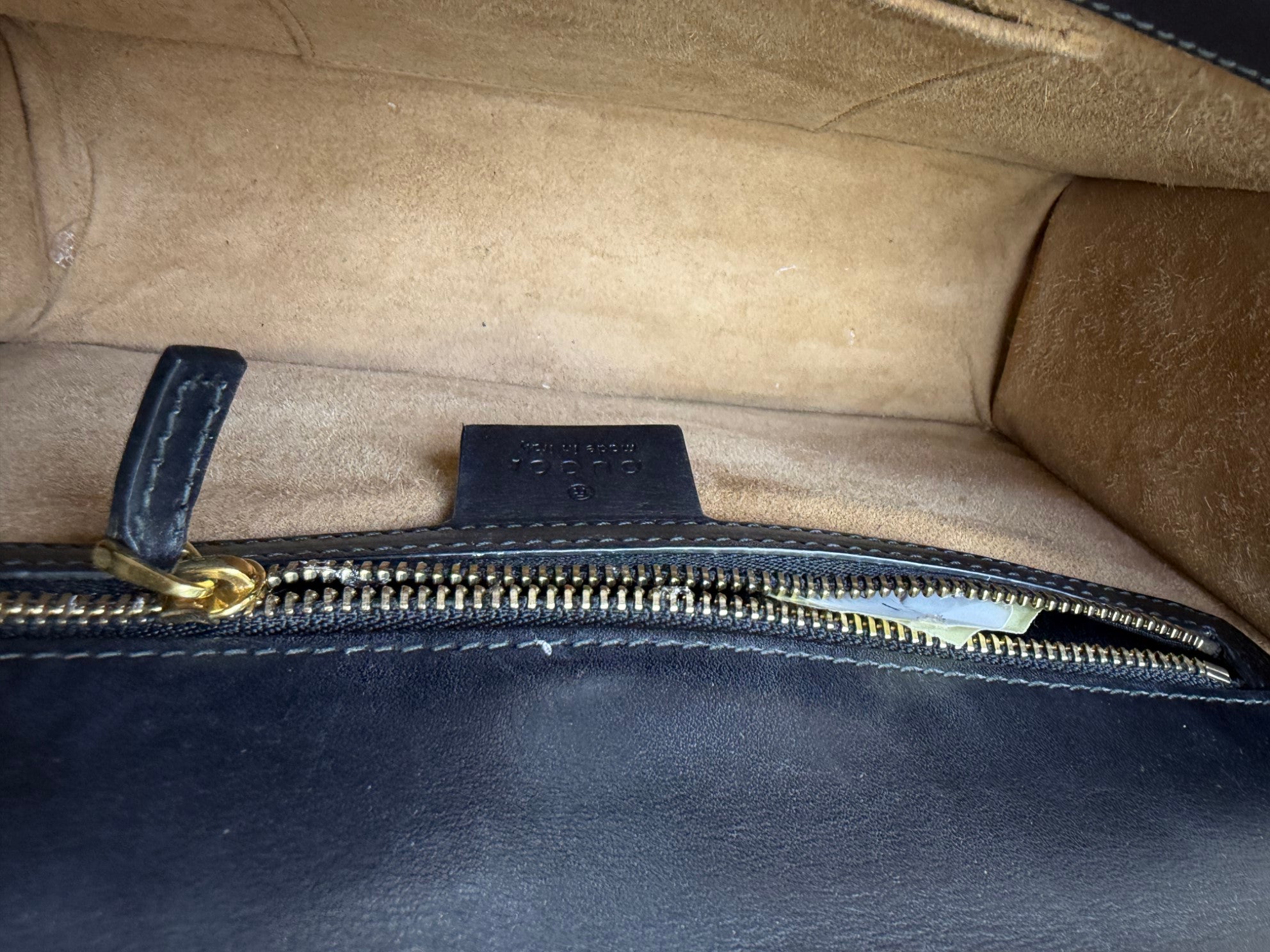 Gucci calfskin small Sylvie black shoulder bag