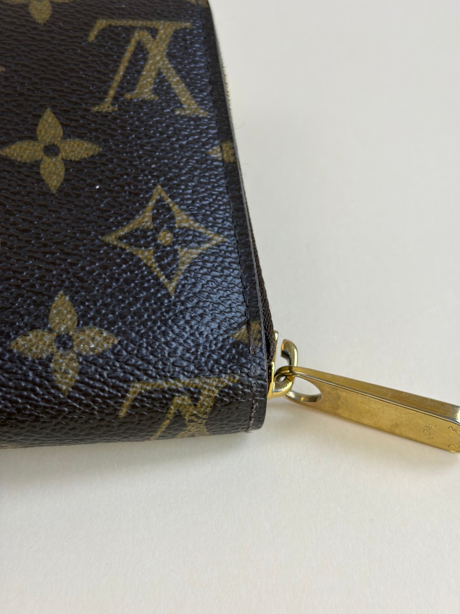 Louis Vuitton monogram canvas long zip wallet