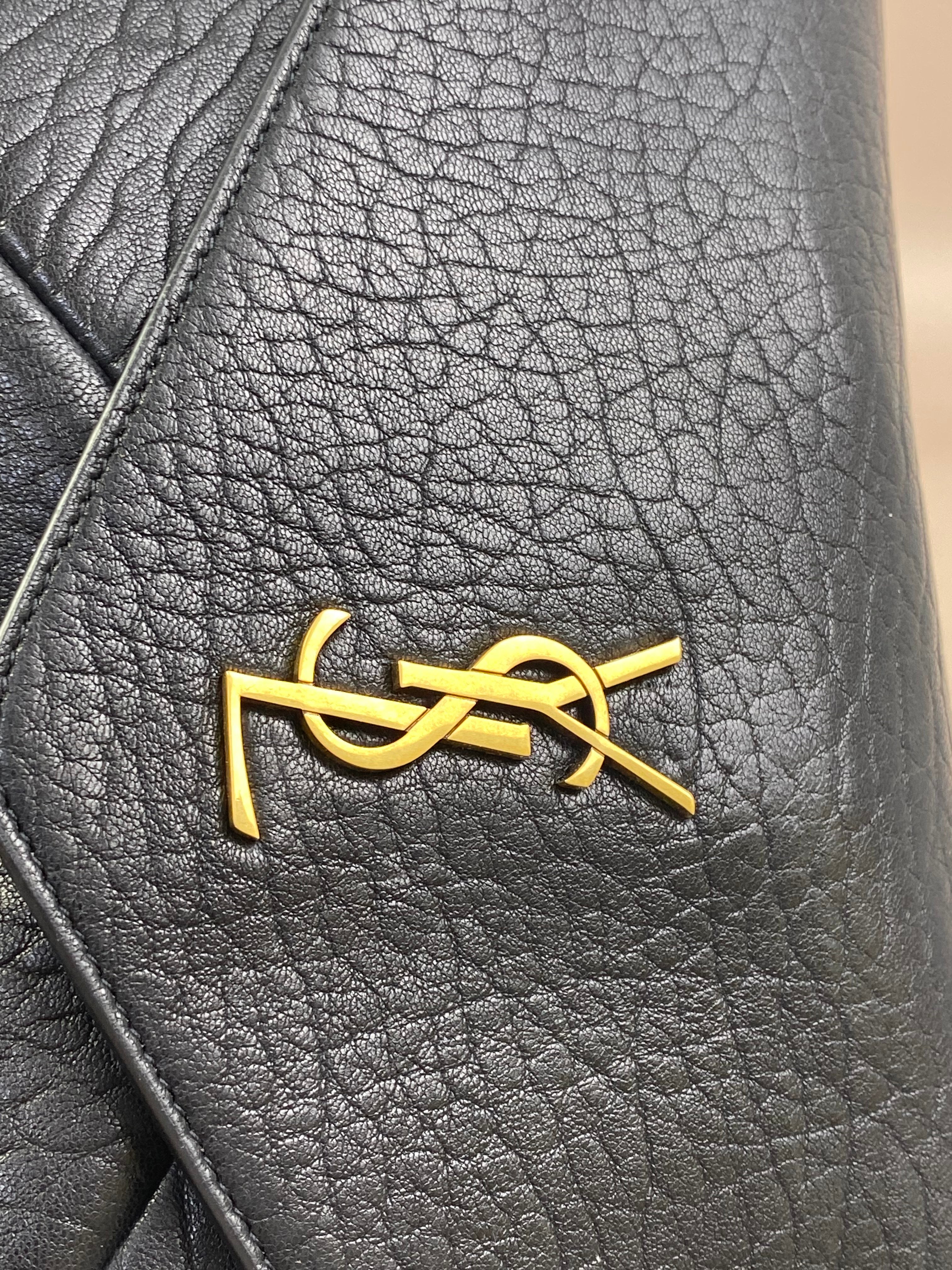 YSL Black Envelope Pouch