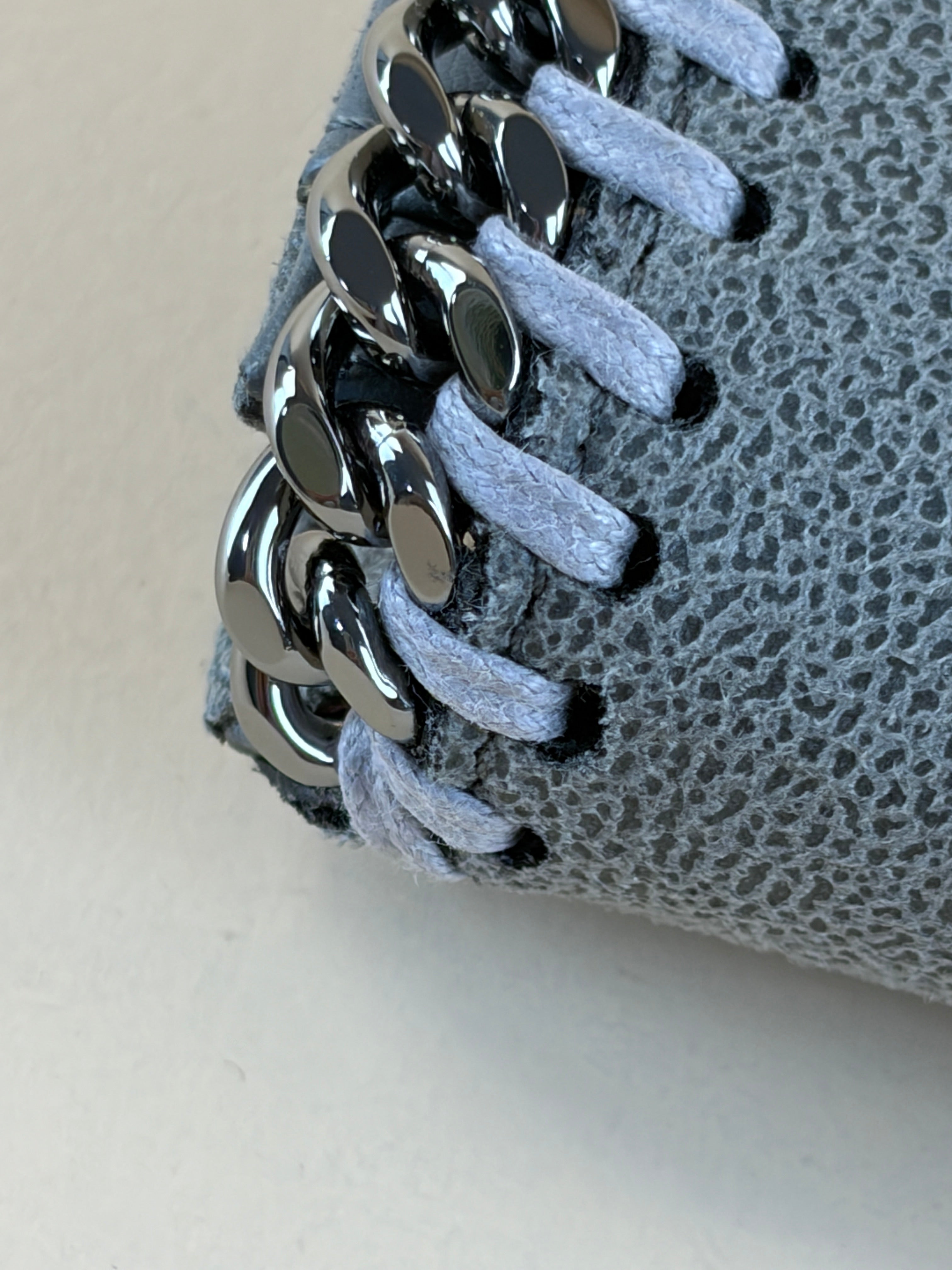 Stella Mccartney Grey Falabella Small Flap Wallet