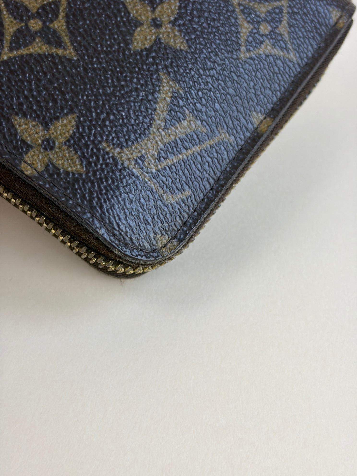 Louis Vuitton monogram canvas long zip wallet
