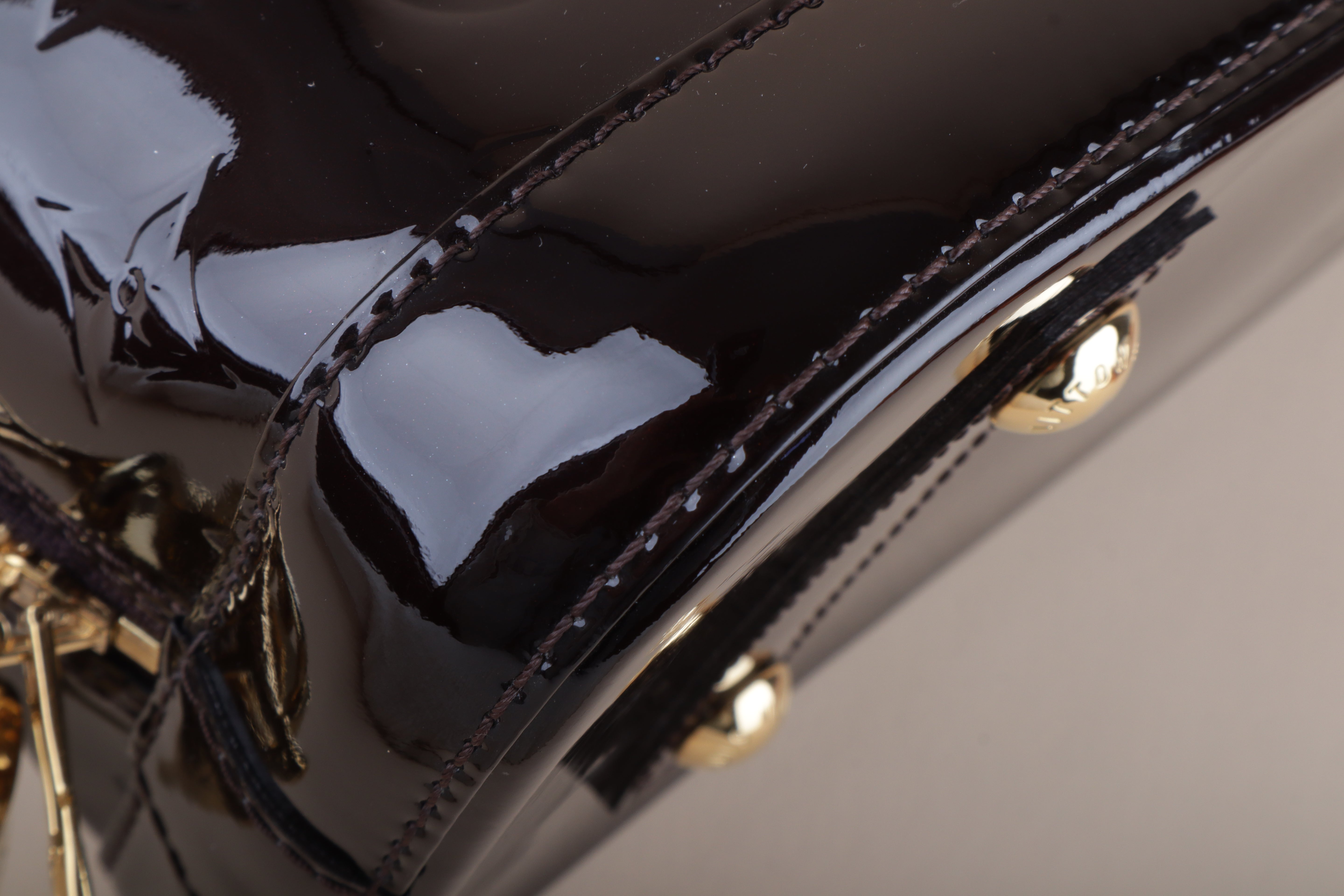 Louis Vuitton Amarante Monogram Vernis Alma PM Bag