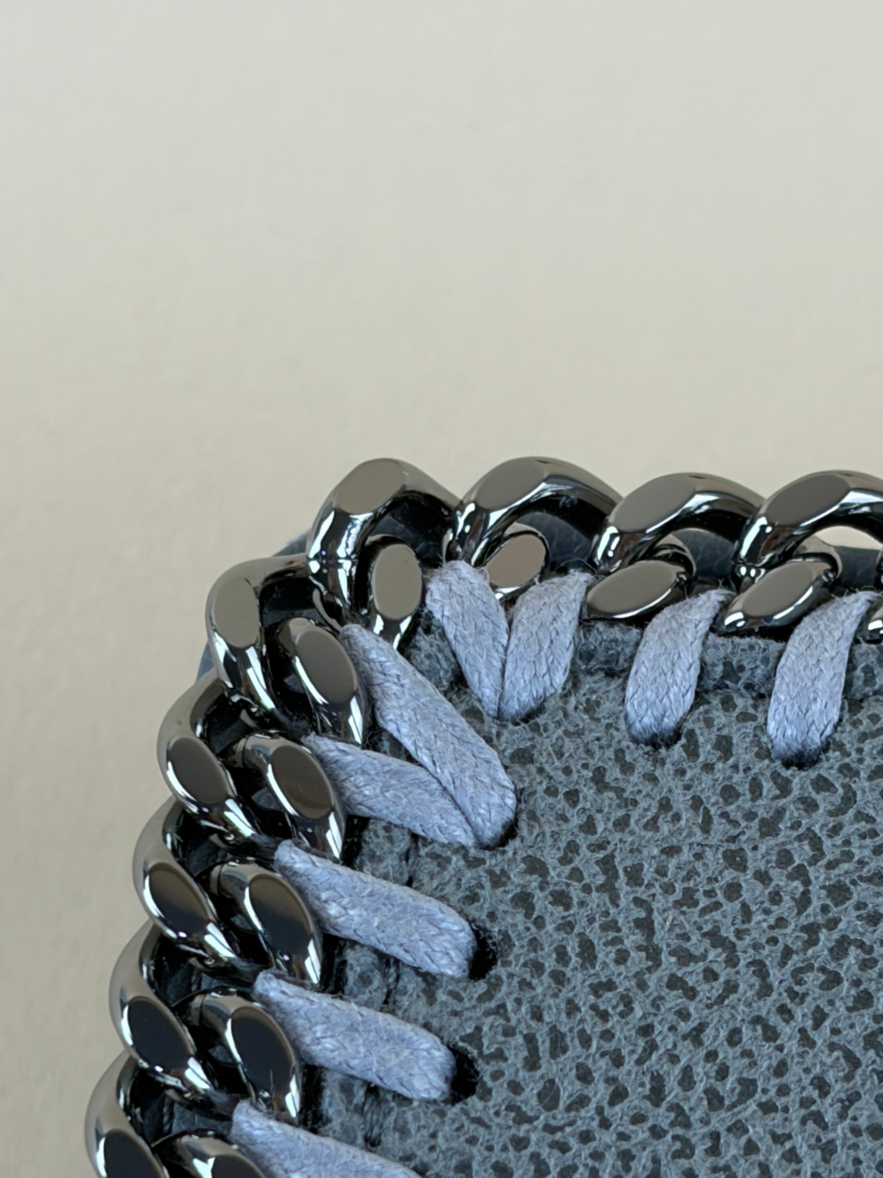 Stella Mccartney Grey Falabella Small Flap Wallet