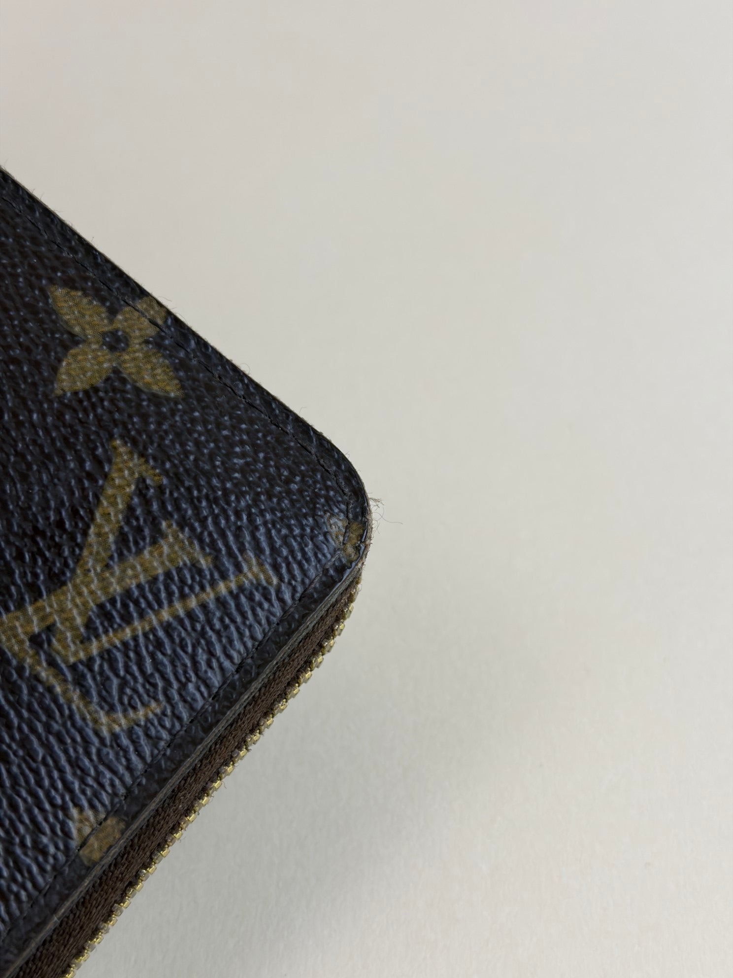 Louis Vuitton monogram canvas long zip wallet