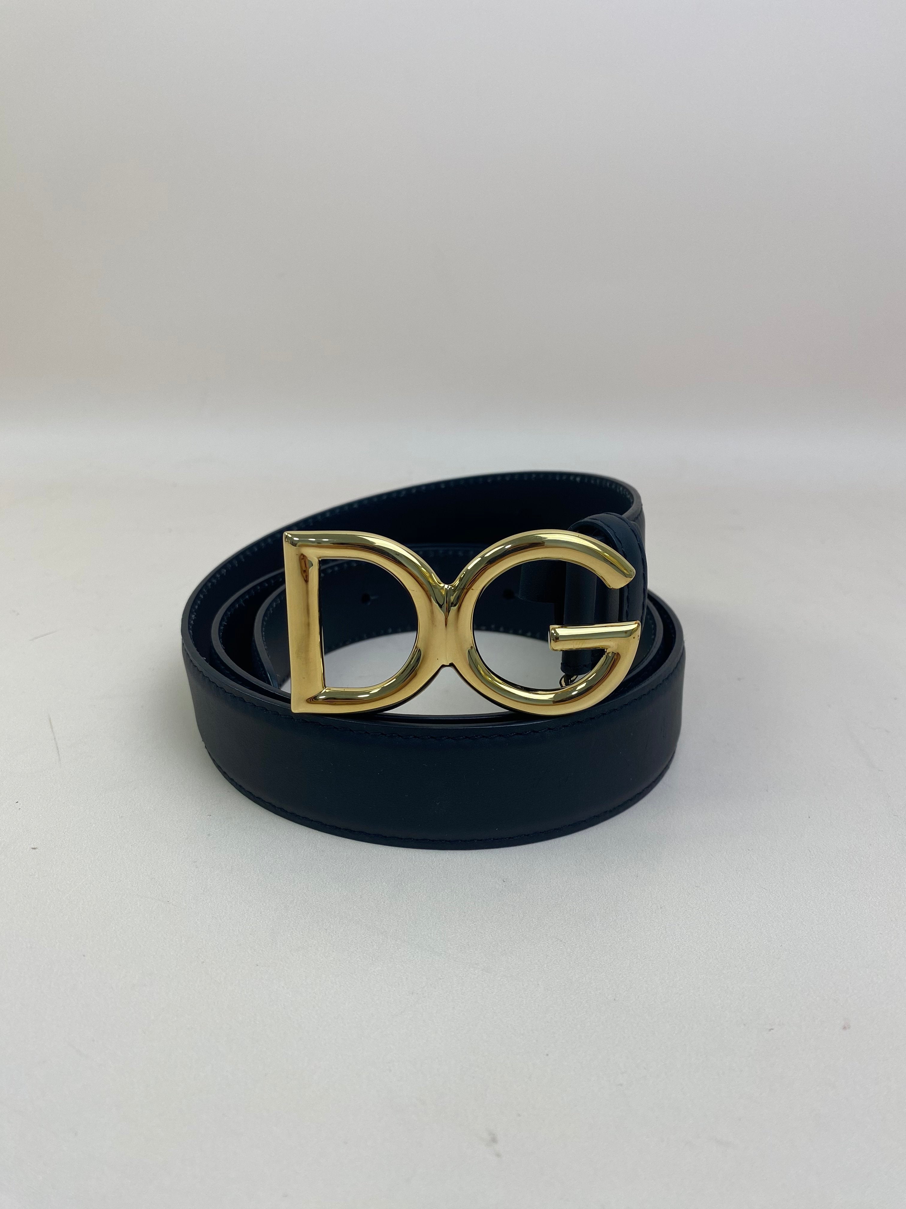 Dolce & Gabbana Black D&G Logo Belt