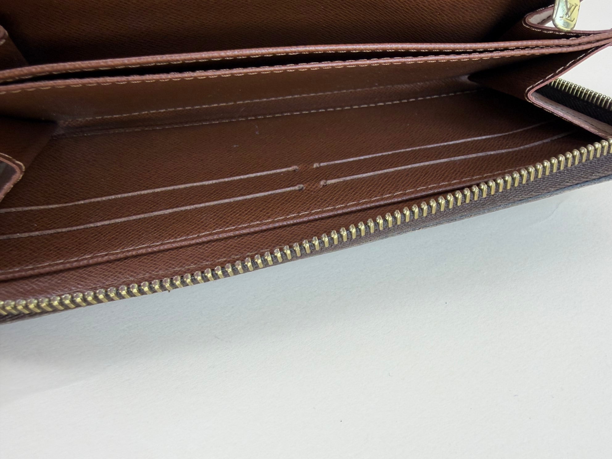 Louis Vuitton monogram canvas long zip wallet