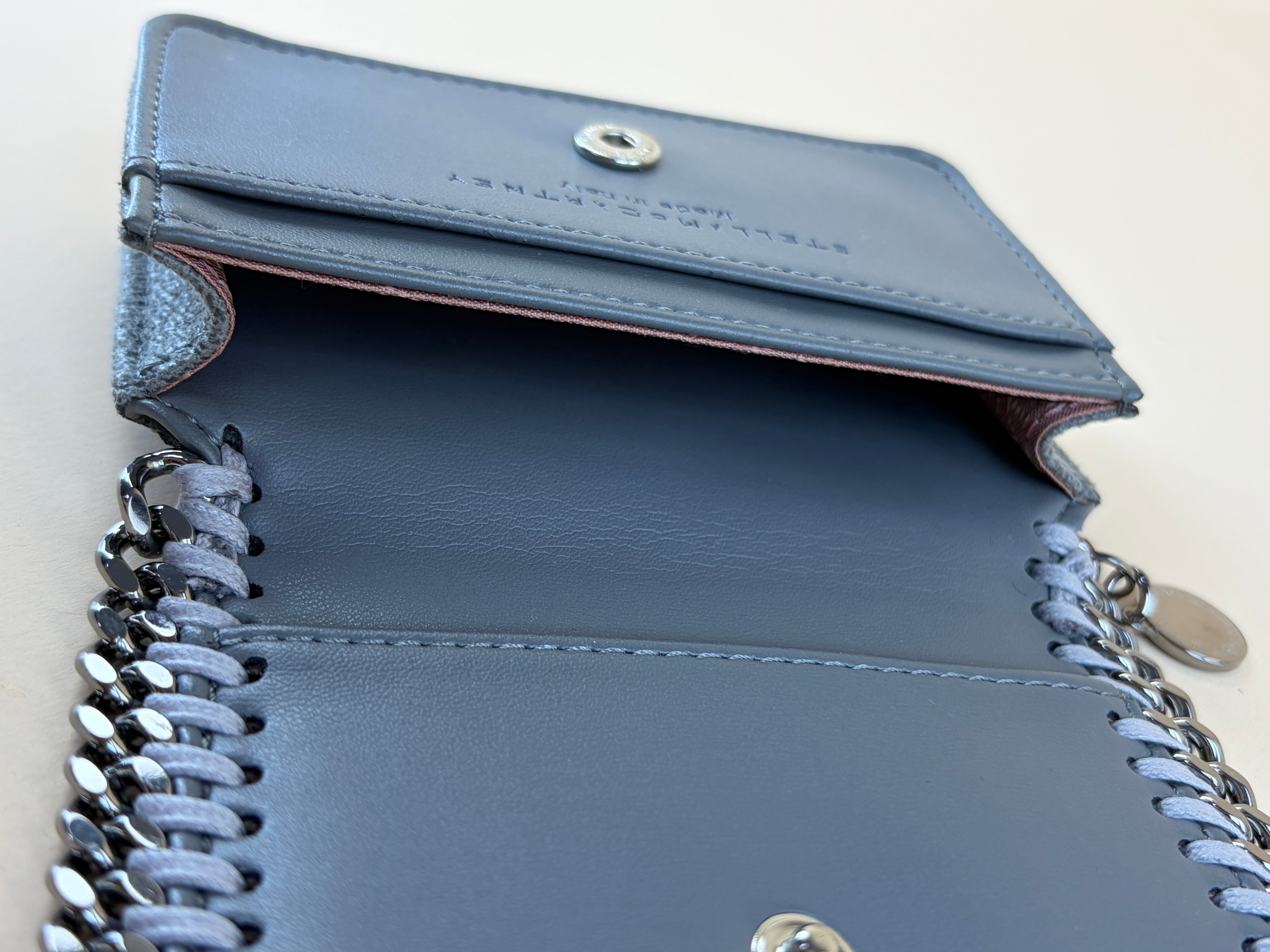 Stella Mccartney Grey Falabella Small Flap Wallet