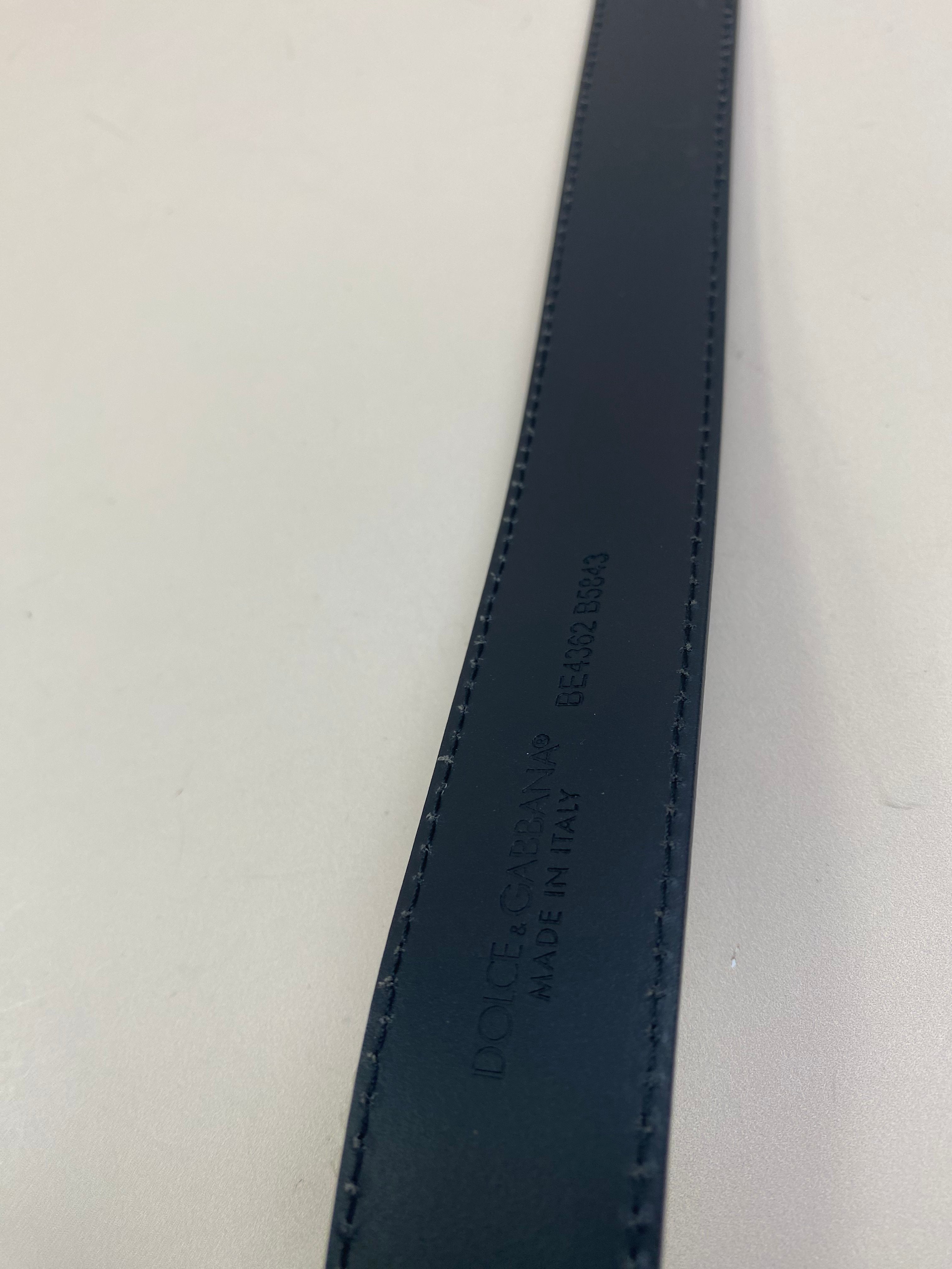 Dolce & Gabbana Black D&G Logo Belt