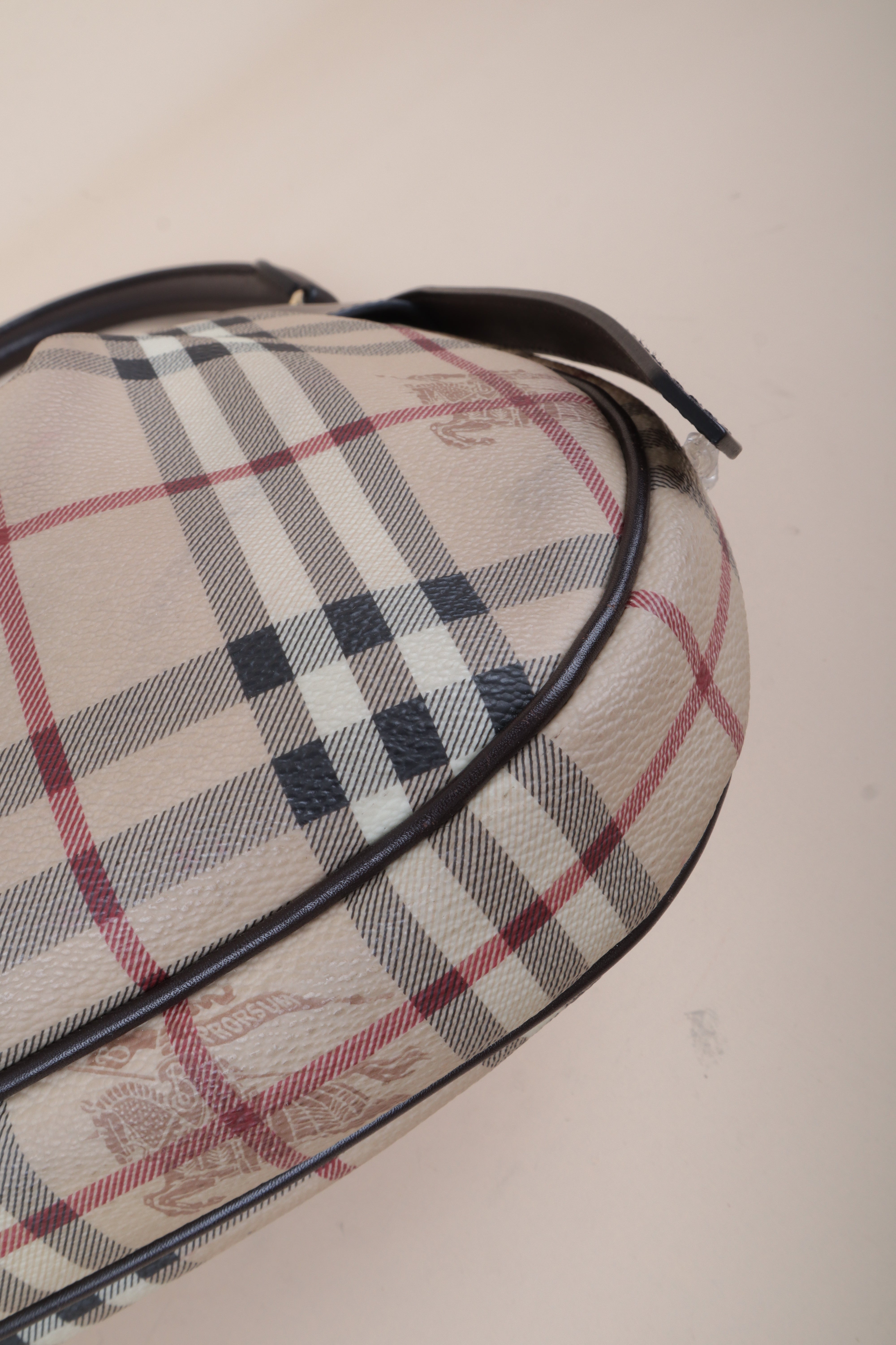 Burberry Bicolor Brooklyn Haymarket Shoulder Bag