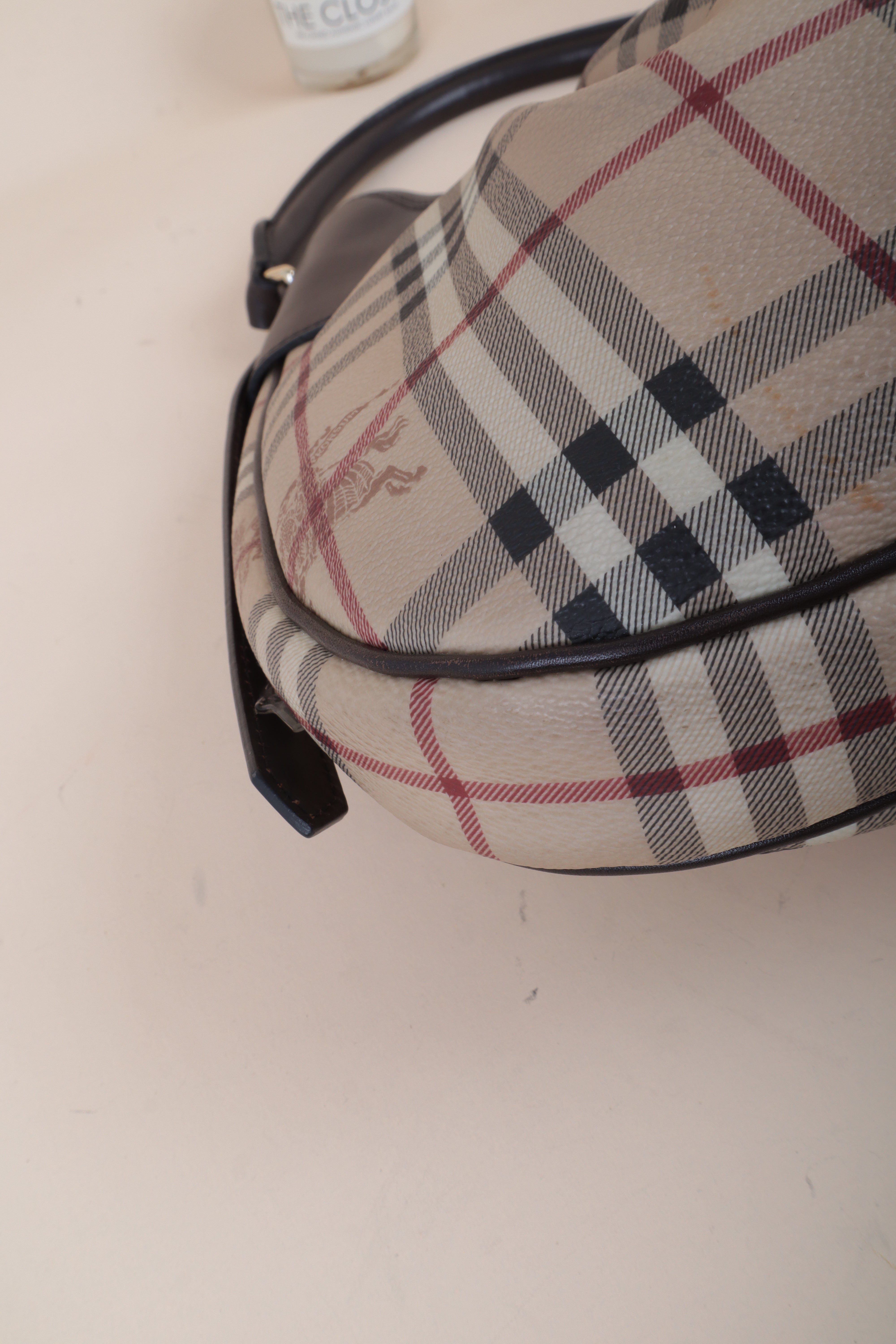 Burberry Bicolor Brooklyn Haymarket Shoulder Bag