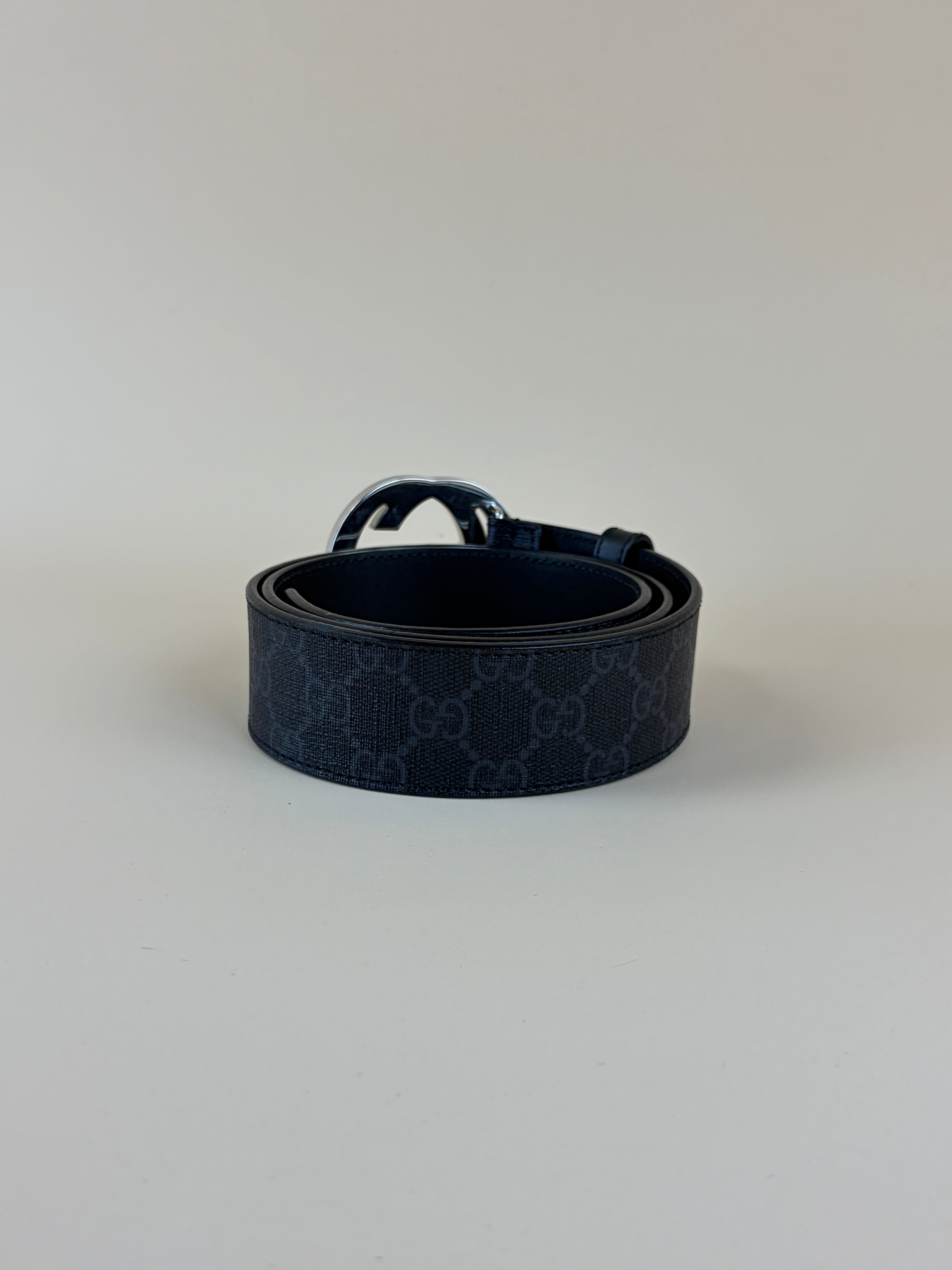 Gucci Grey GG Interlocking Belt 34