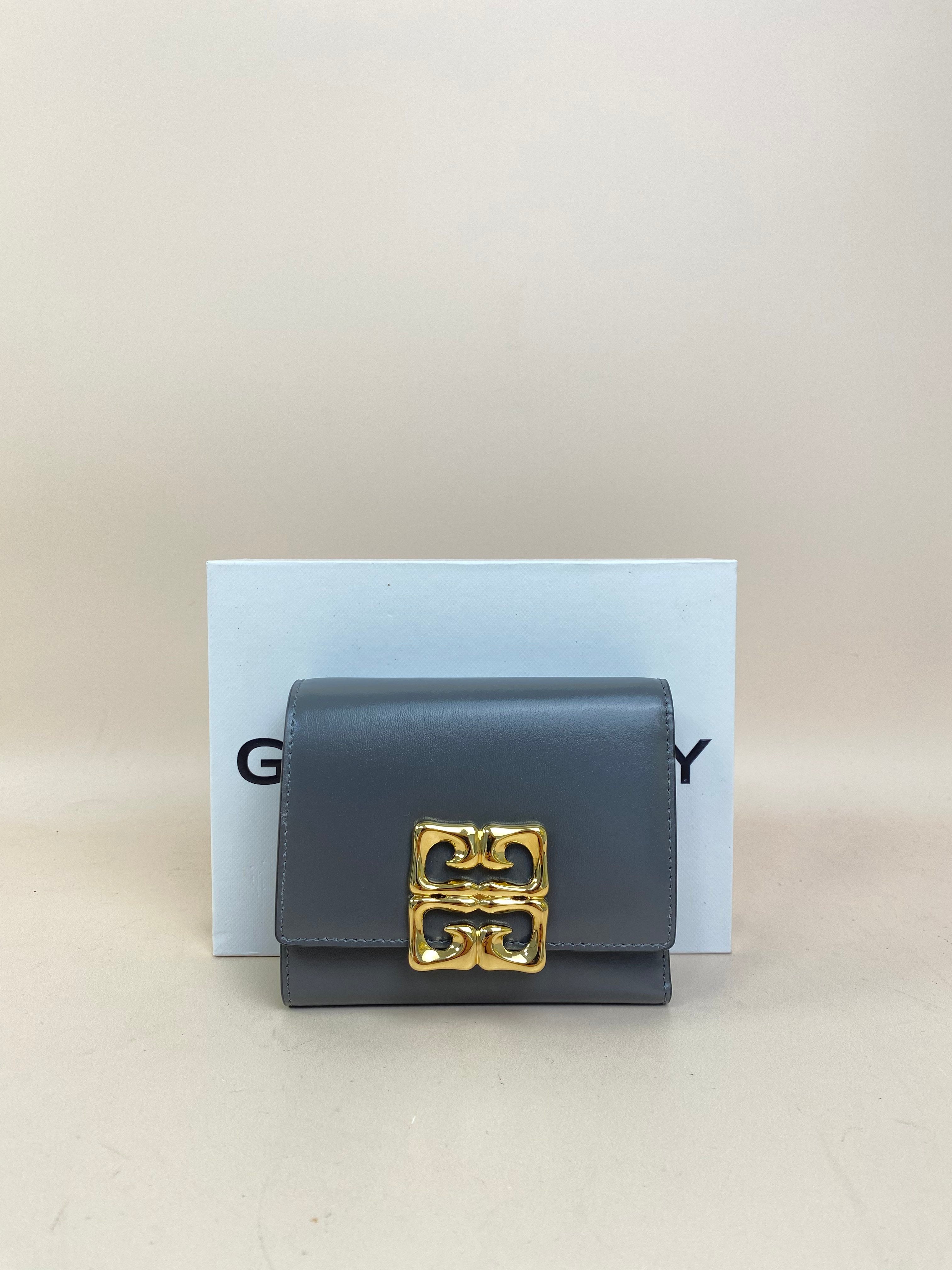 Givenchy Grey 4G Liquid Small Wallet