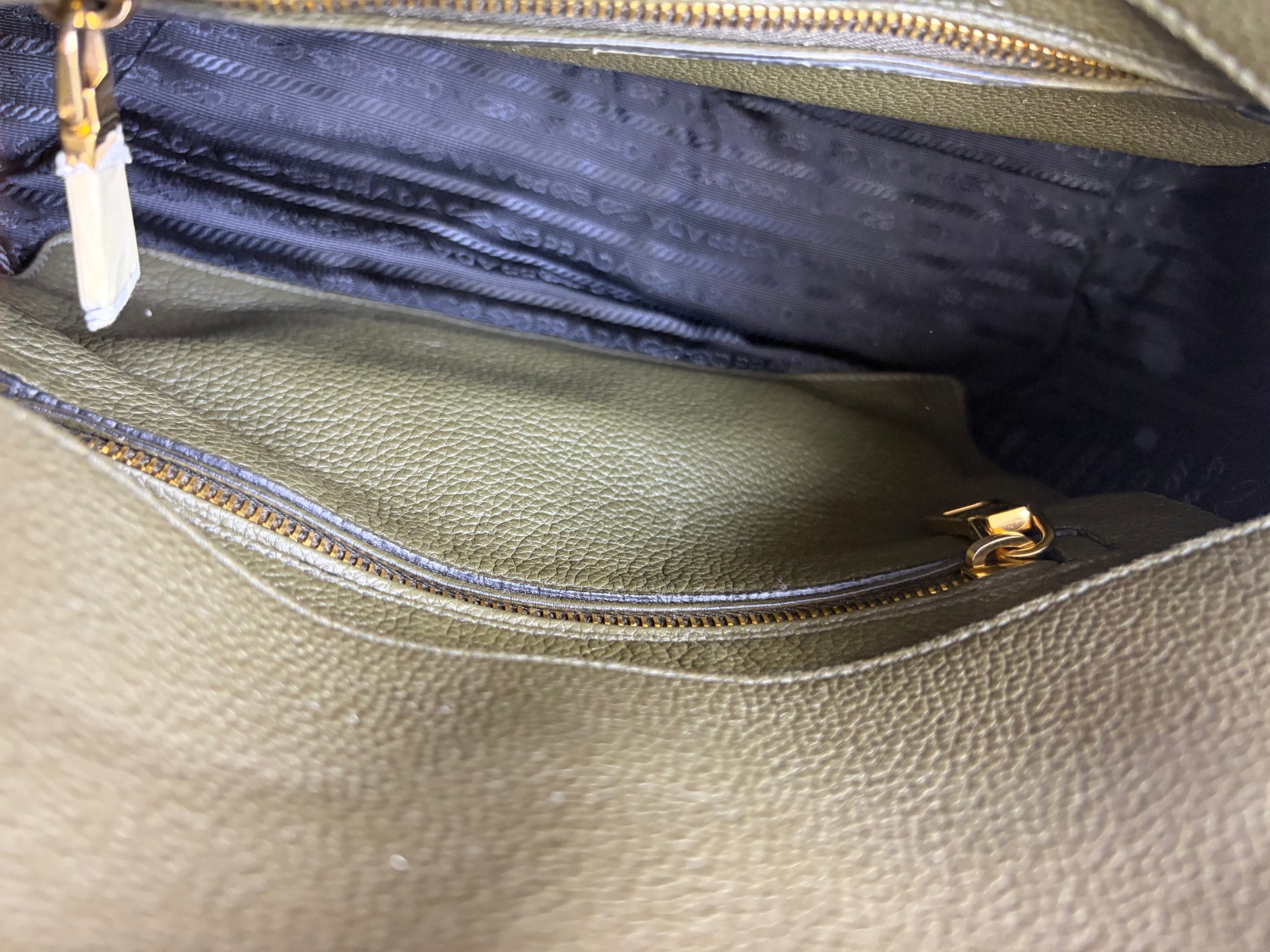 Prada twin pocket vitello danio tote bag