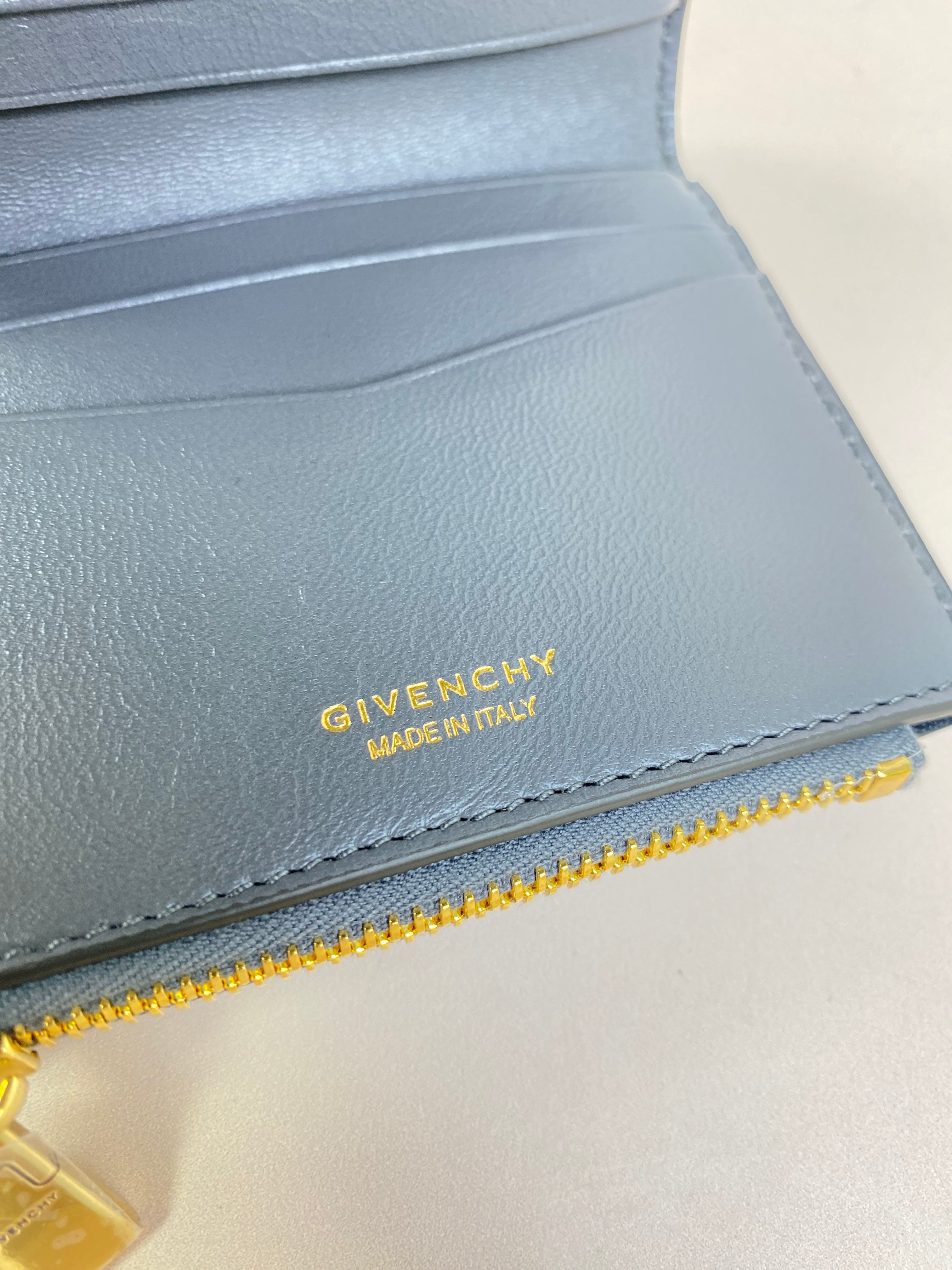 Givenchy Grey 4G Liquid Small Wallet