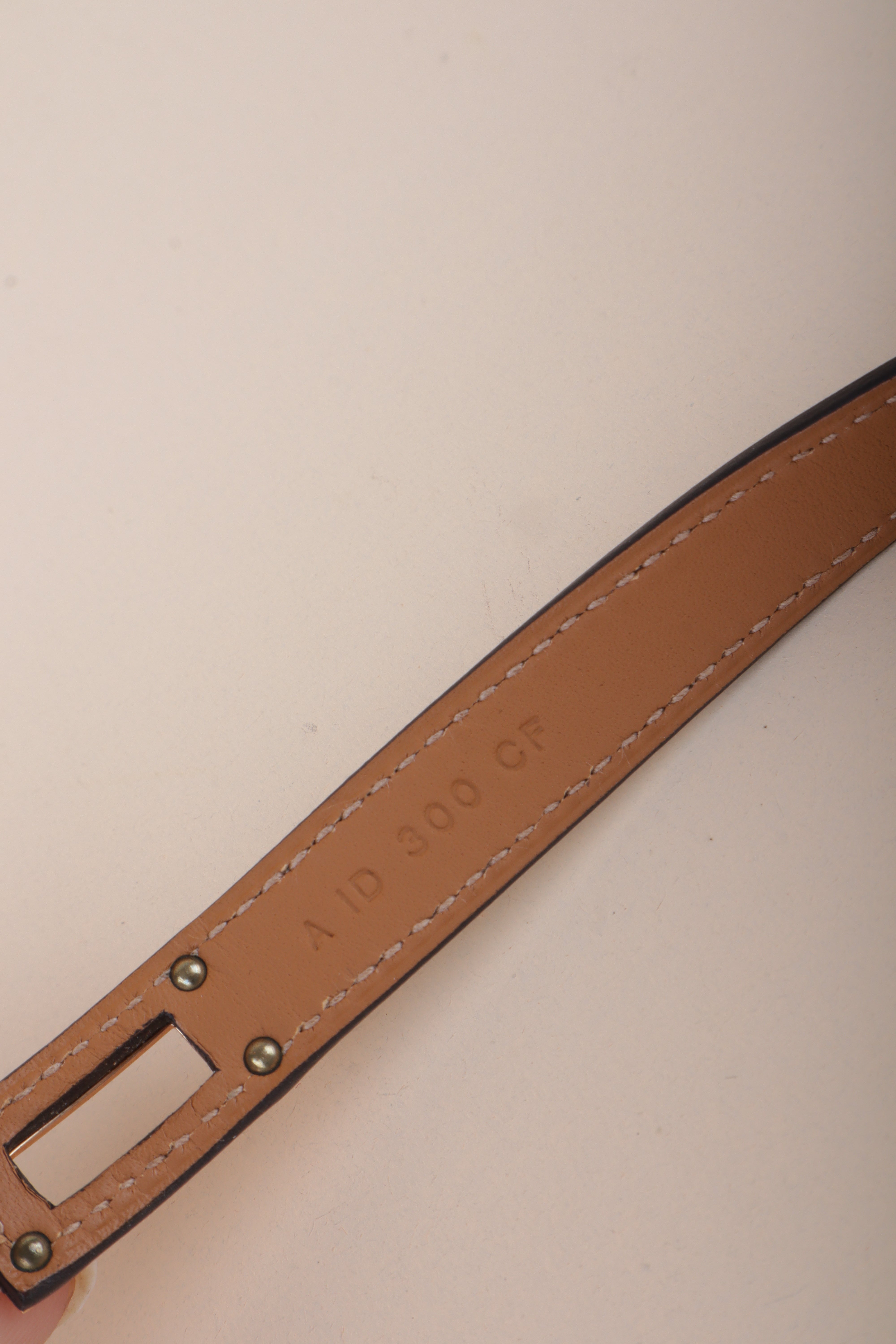 Hermes Gris Asphalt Kelly Double Tour Bracelet