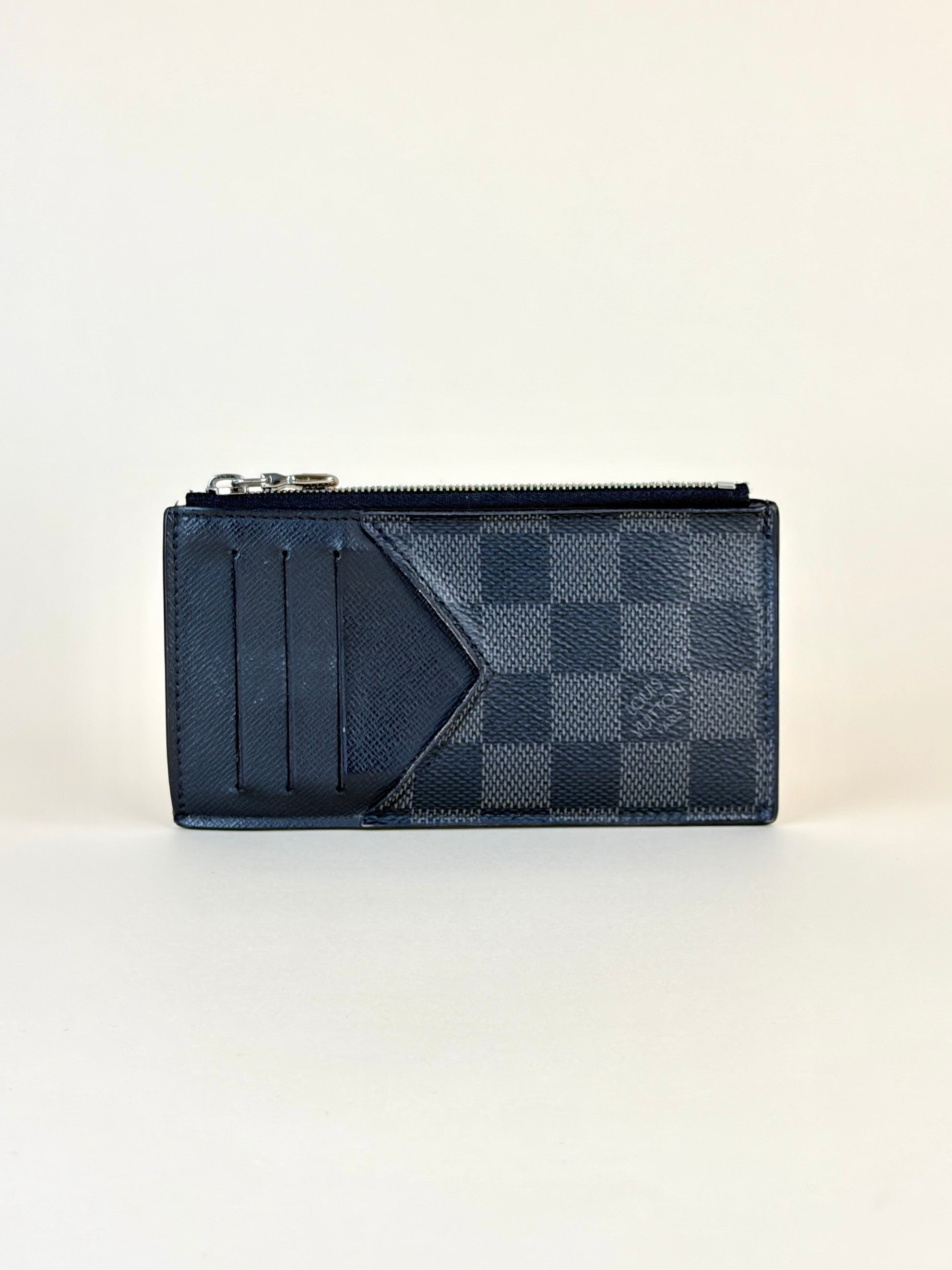 louis Vuitton Damier graphite coin zip card holder