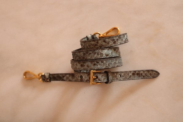 Prada Bicolor Python Cuir Medium Double Tote Bag-handbag-Prada-The Closet Egypt