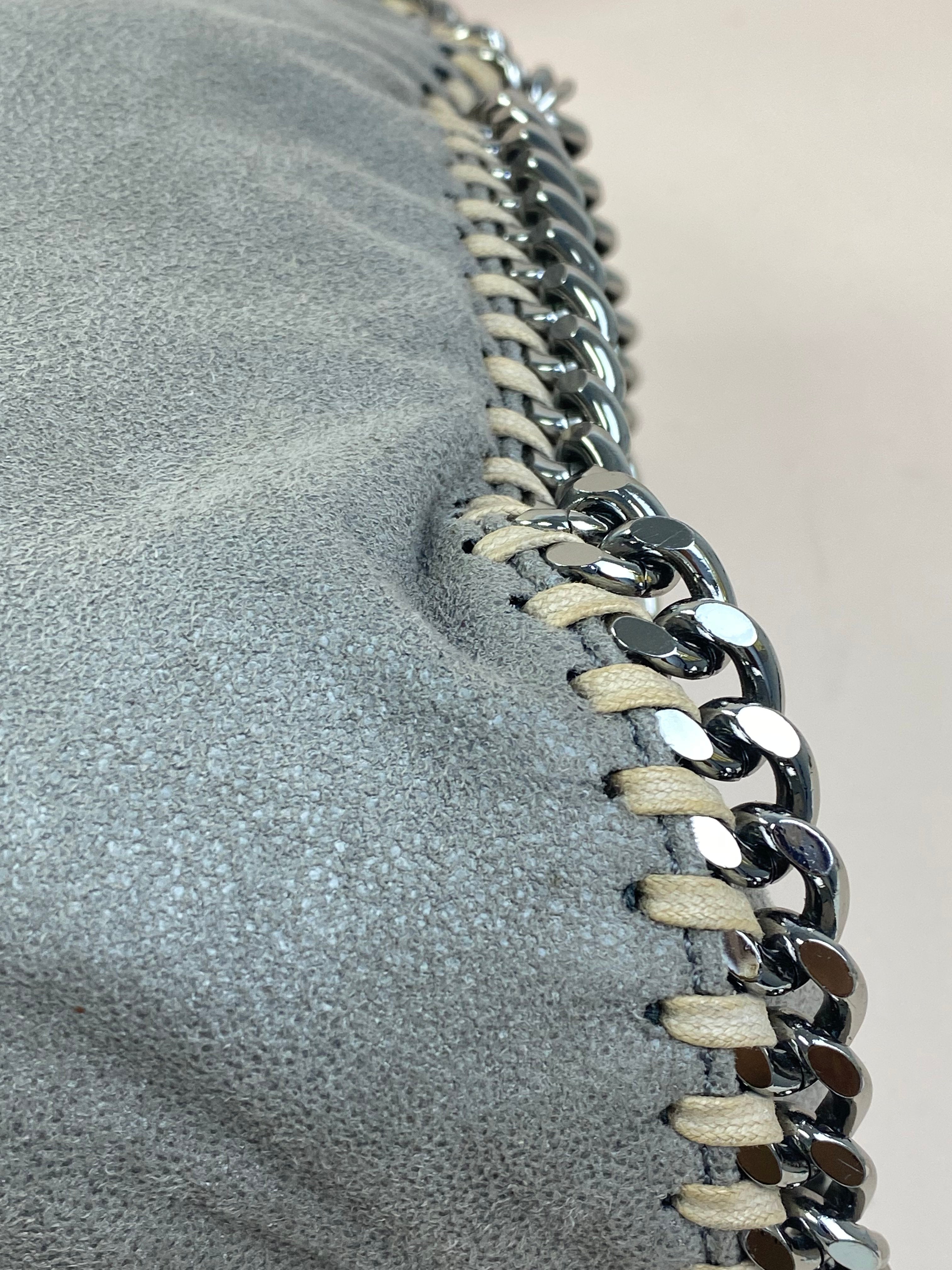 Stella Mccartney Grey Falabella 3 Chain Bag-handbag-Stella Mccartney-The Closet Egypt