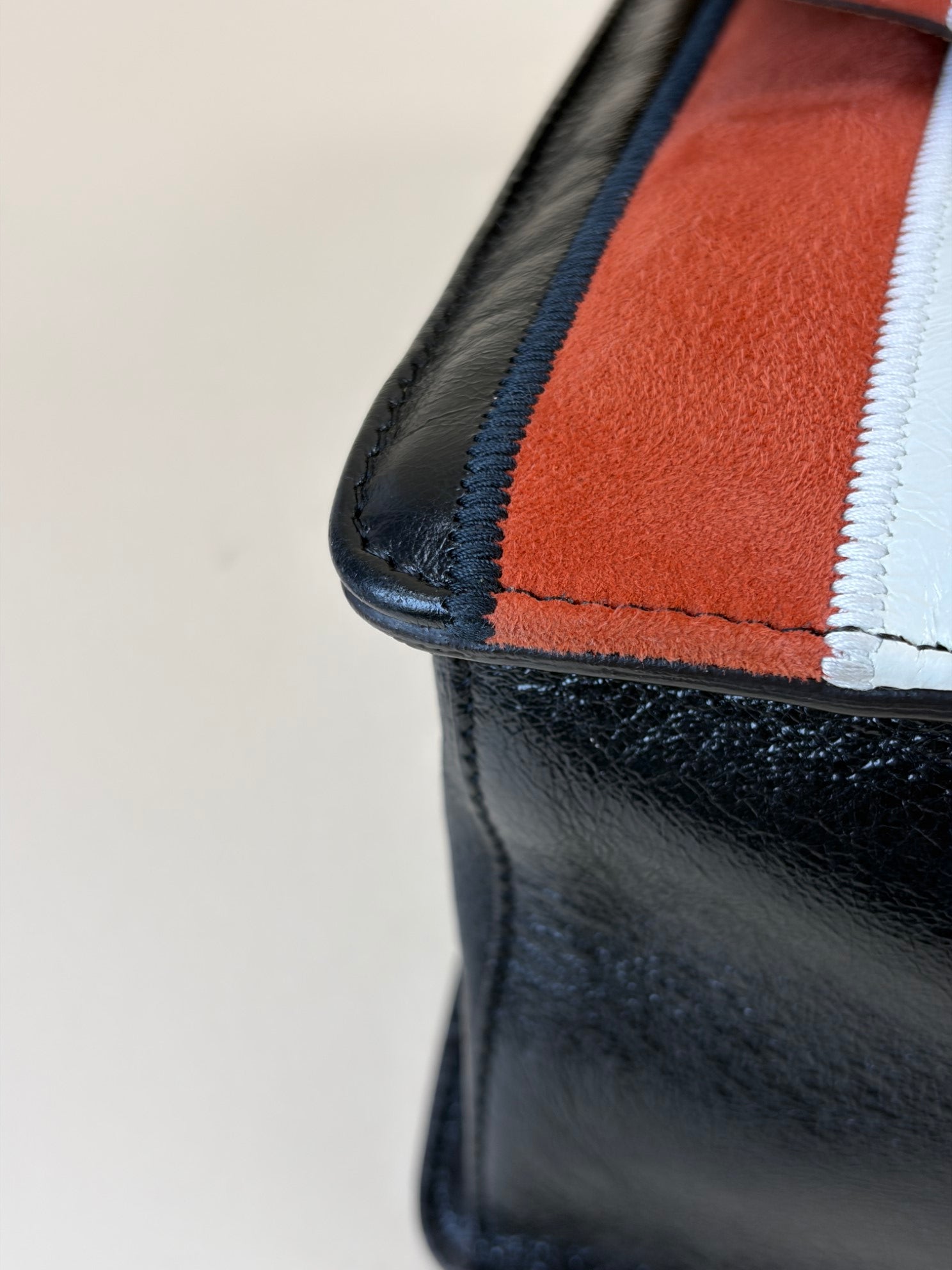 Fendi quilted leather multi color leather suede kan u