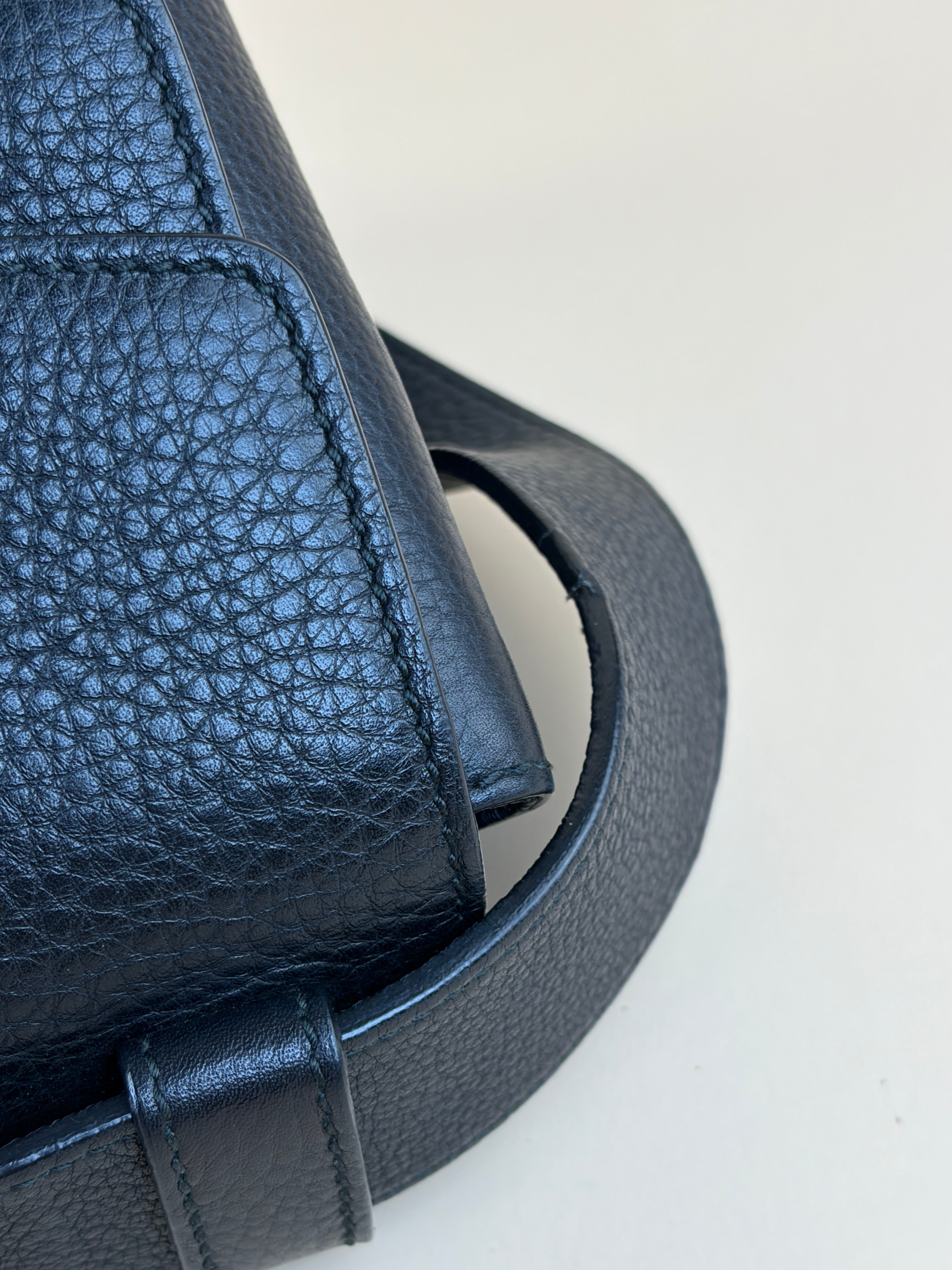 Gucci Black Pebbled Marmont Shoulder Bag