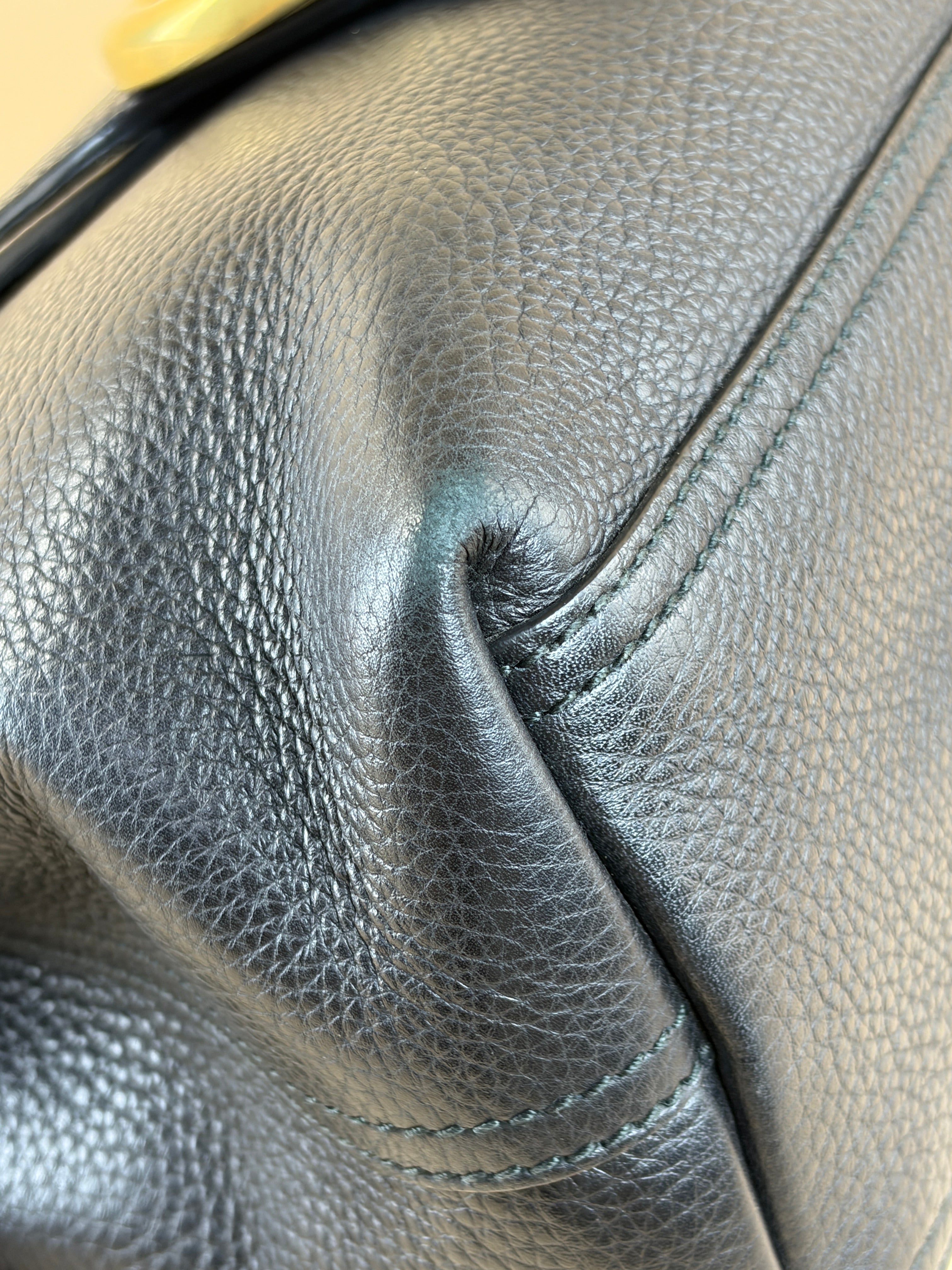 Gucci Black Pebbled Marmont Shoulder Bag