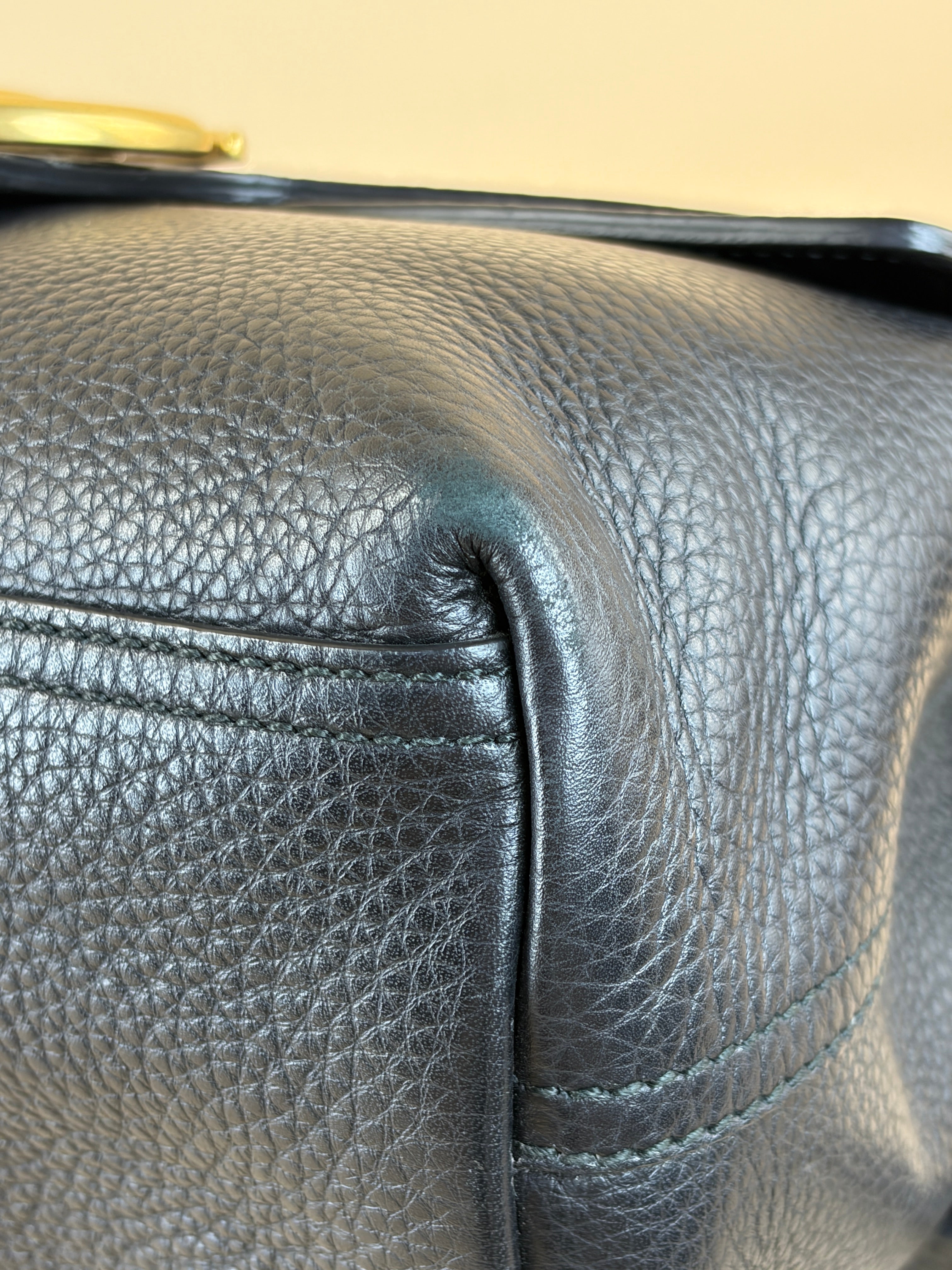 Gucci Black Pebbled Marmont Shoulder Bag