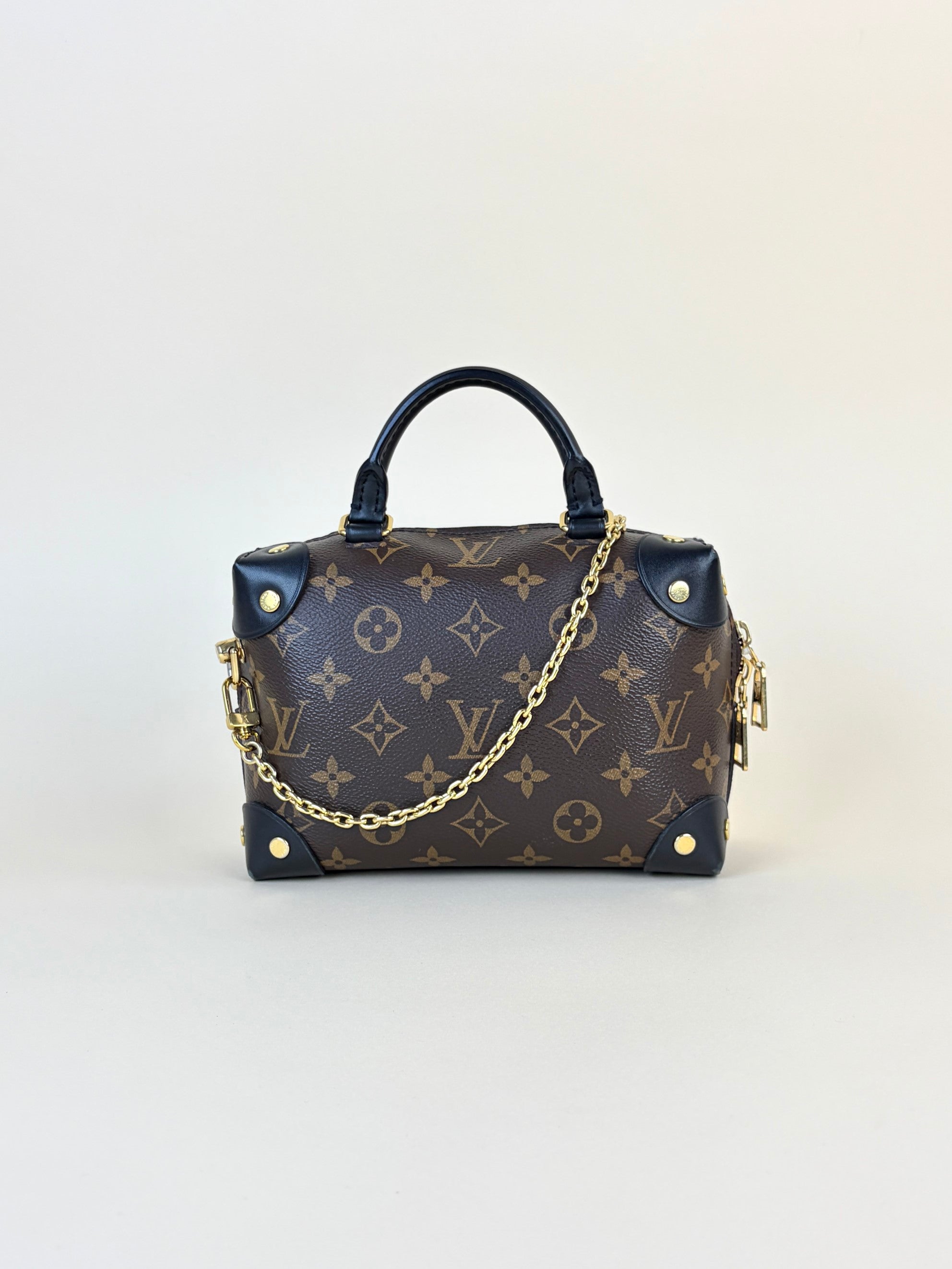 louis Vuitton monogram black petite male souple bag