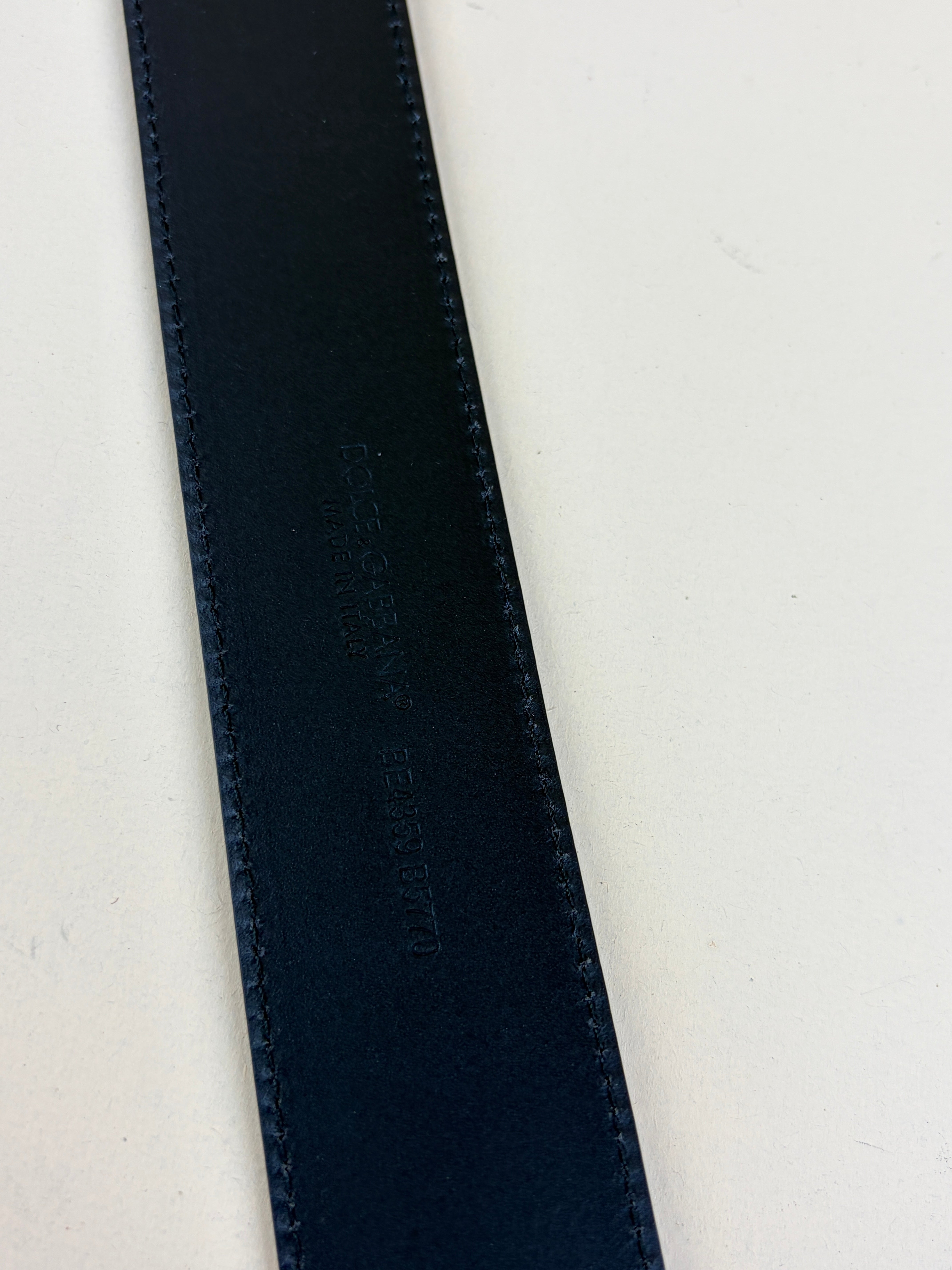 Dolce & Gabbana Black Baroque DG Logo Belt