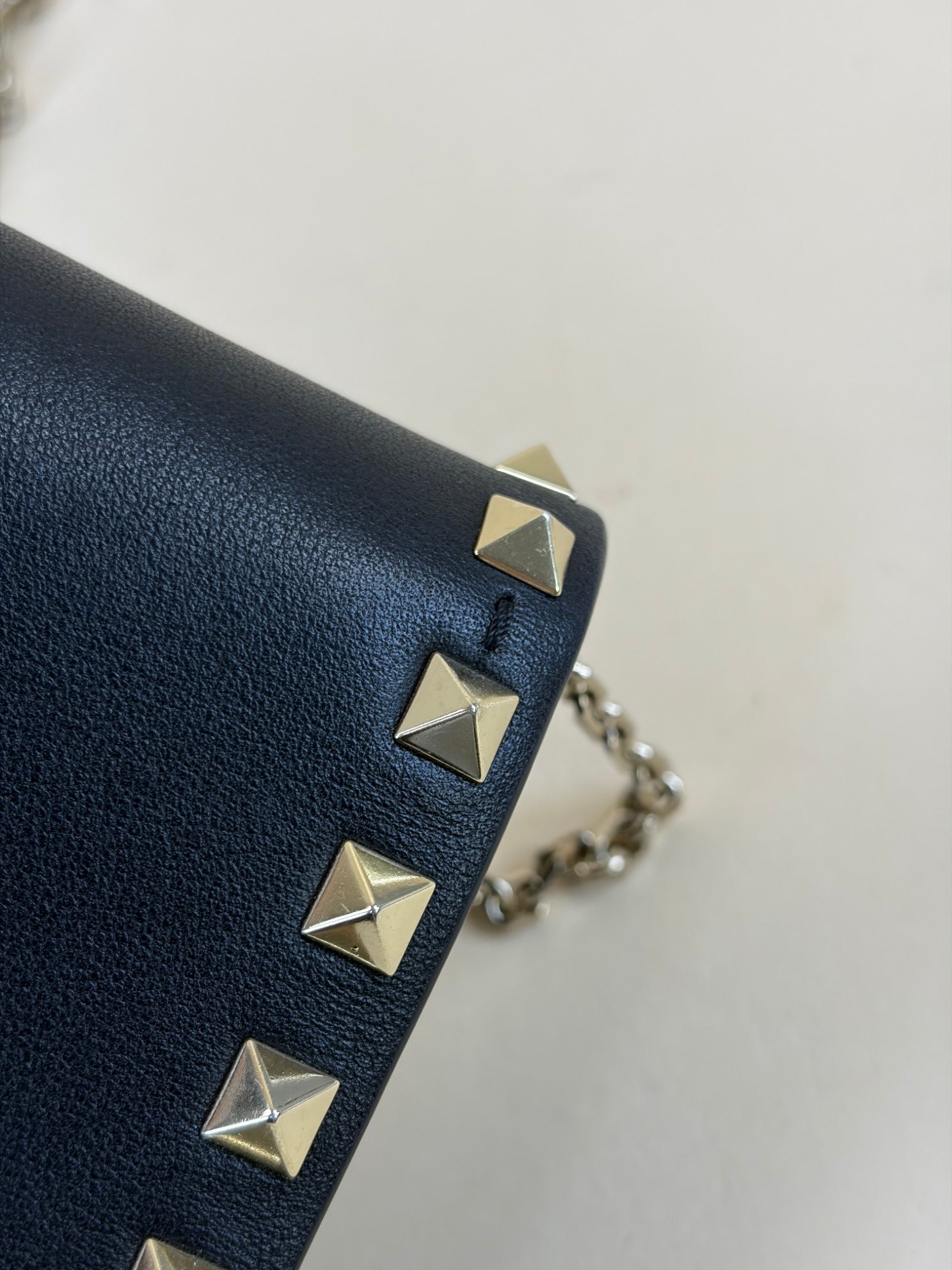 Valentino black Rock stud Mini Chain Crossbody Bag