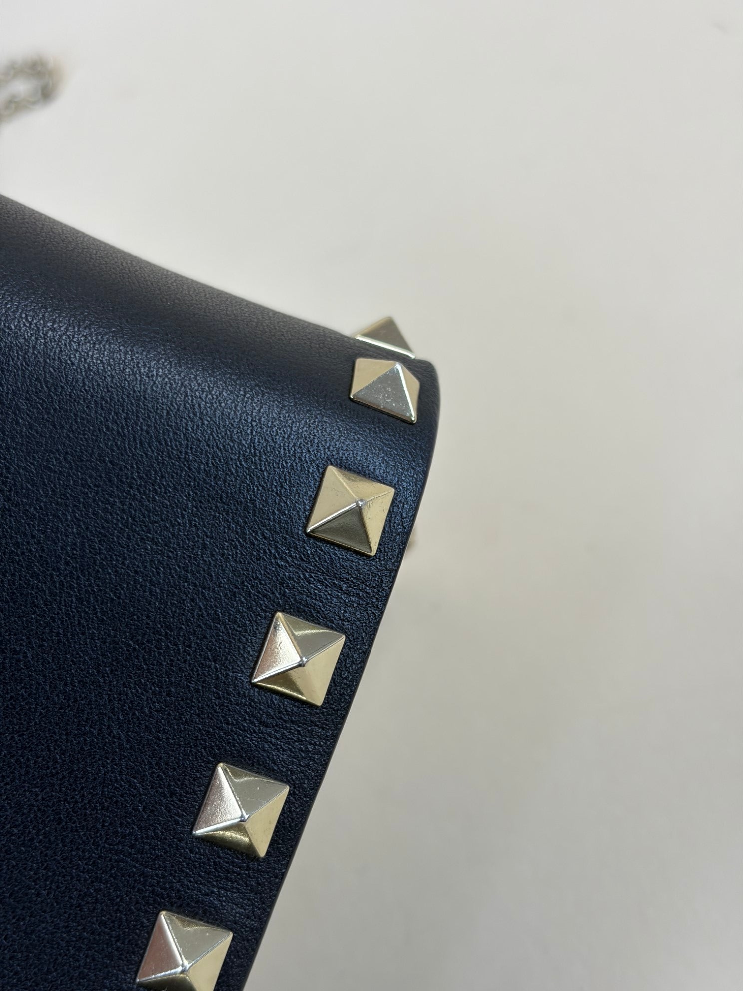 Valentino black Rock stud Mini Chain Crossbody Bag