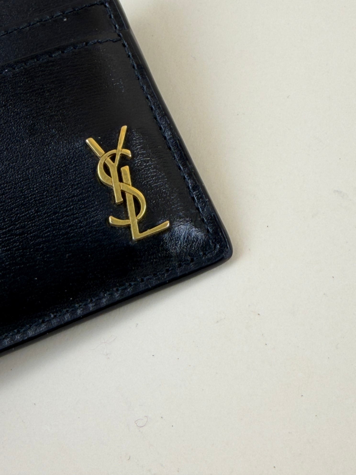 YSL Tiny Cassandre smothcalf black leather