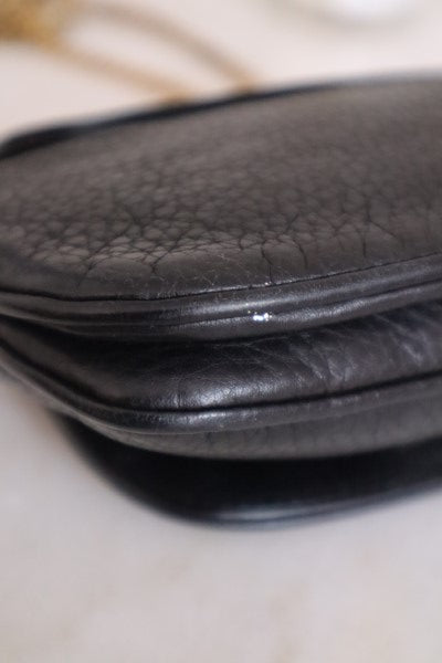 Gucci Black Pebbled Small 1973 Chain Bag-handbag-Gucci-The Closet Egypt