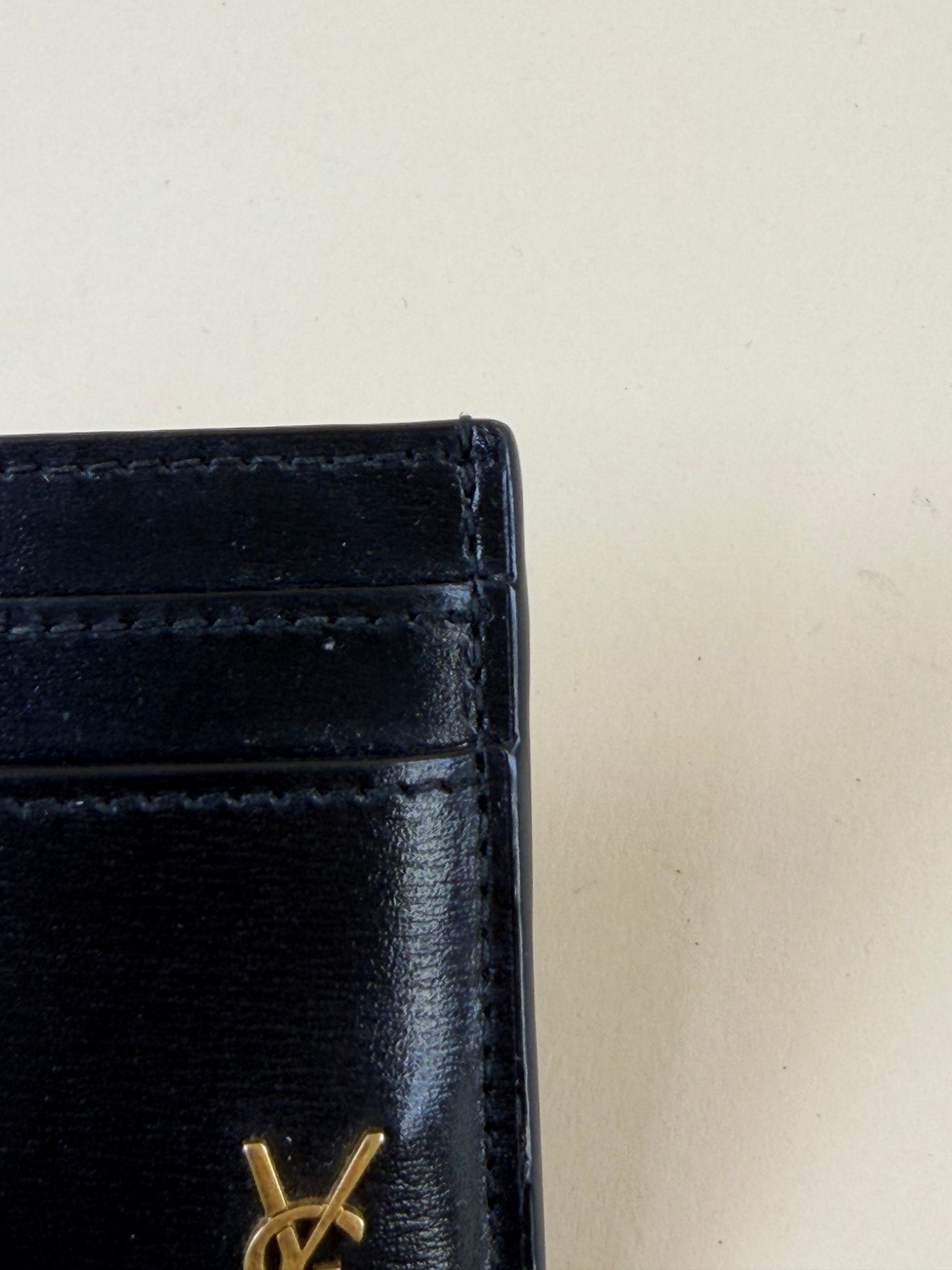 YSL Tiny Cassandre smothcalf black leather