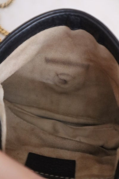 Gucci Black Pebbled Small 1973 Chain Bag-handbag-Gucci-The Closet Egypt