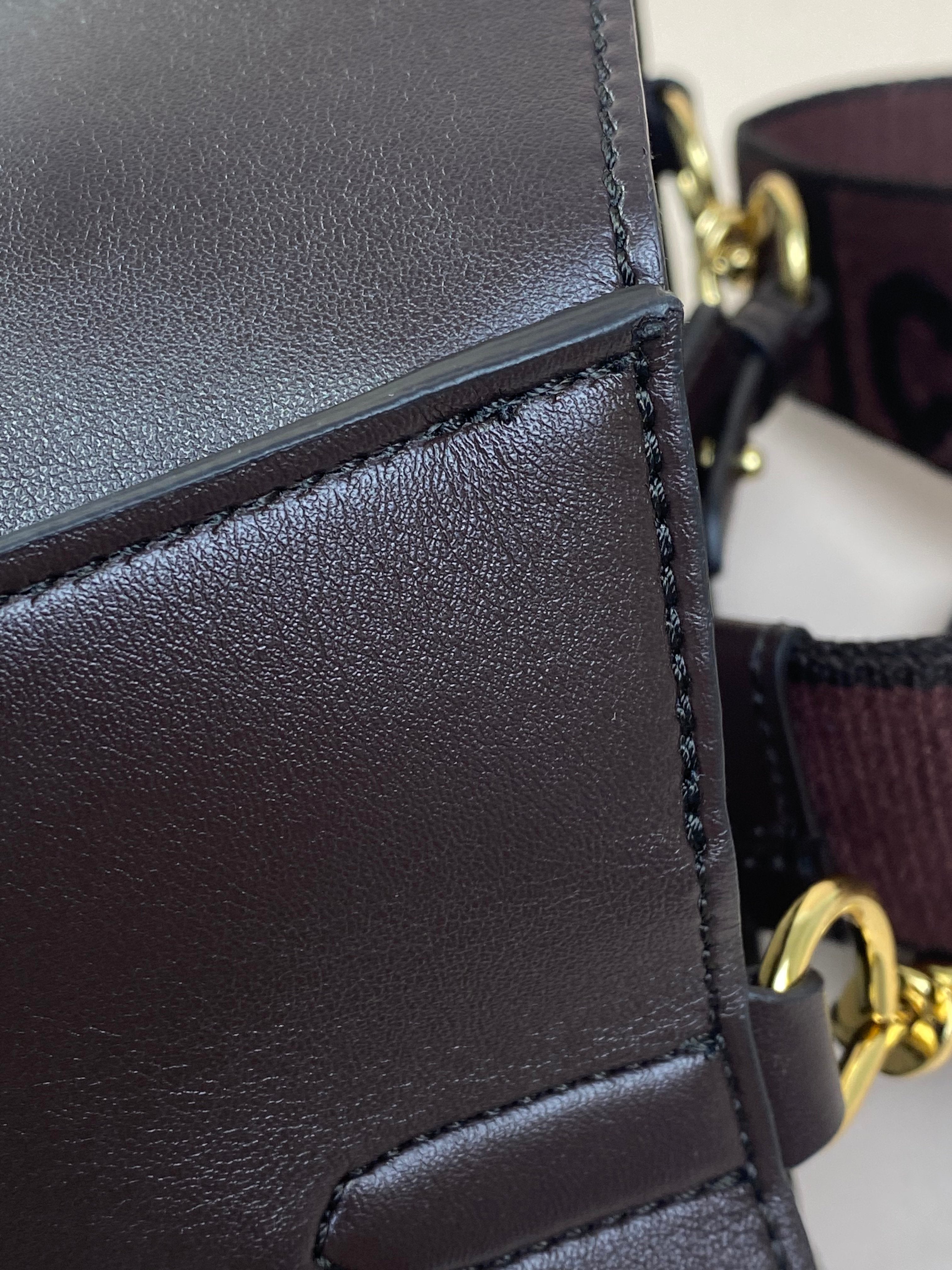 Stella Mccartney Brown Logo Crossbody Bag