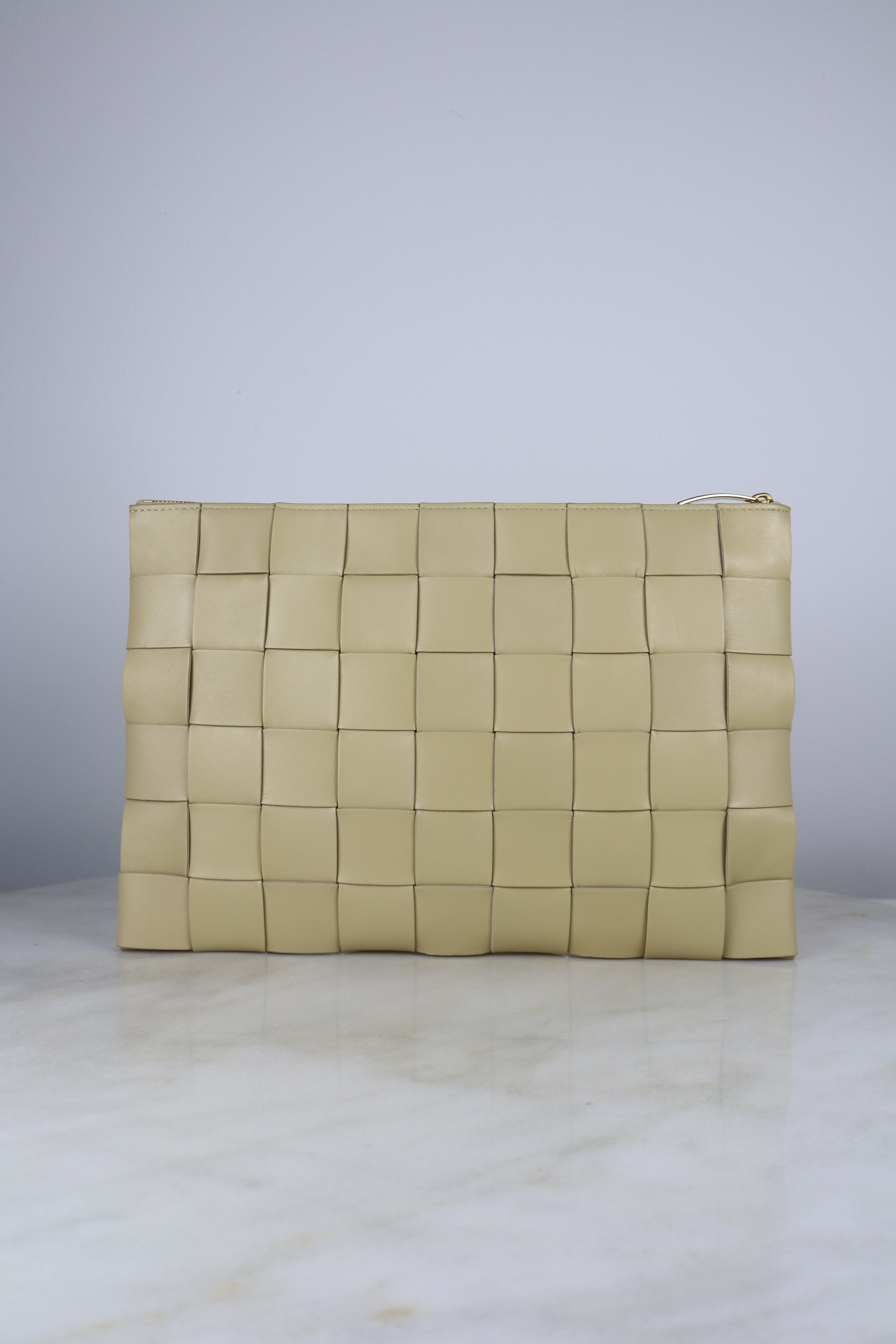 Bottega Veneta Beige Large Flat Cassette Pouch