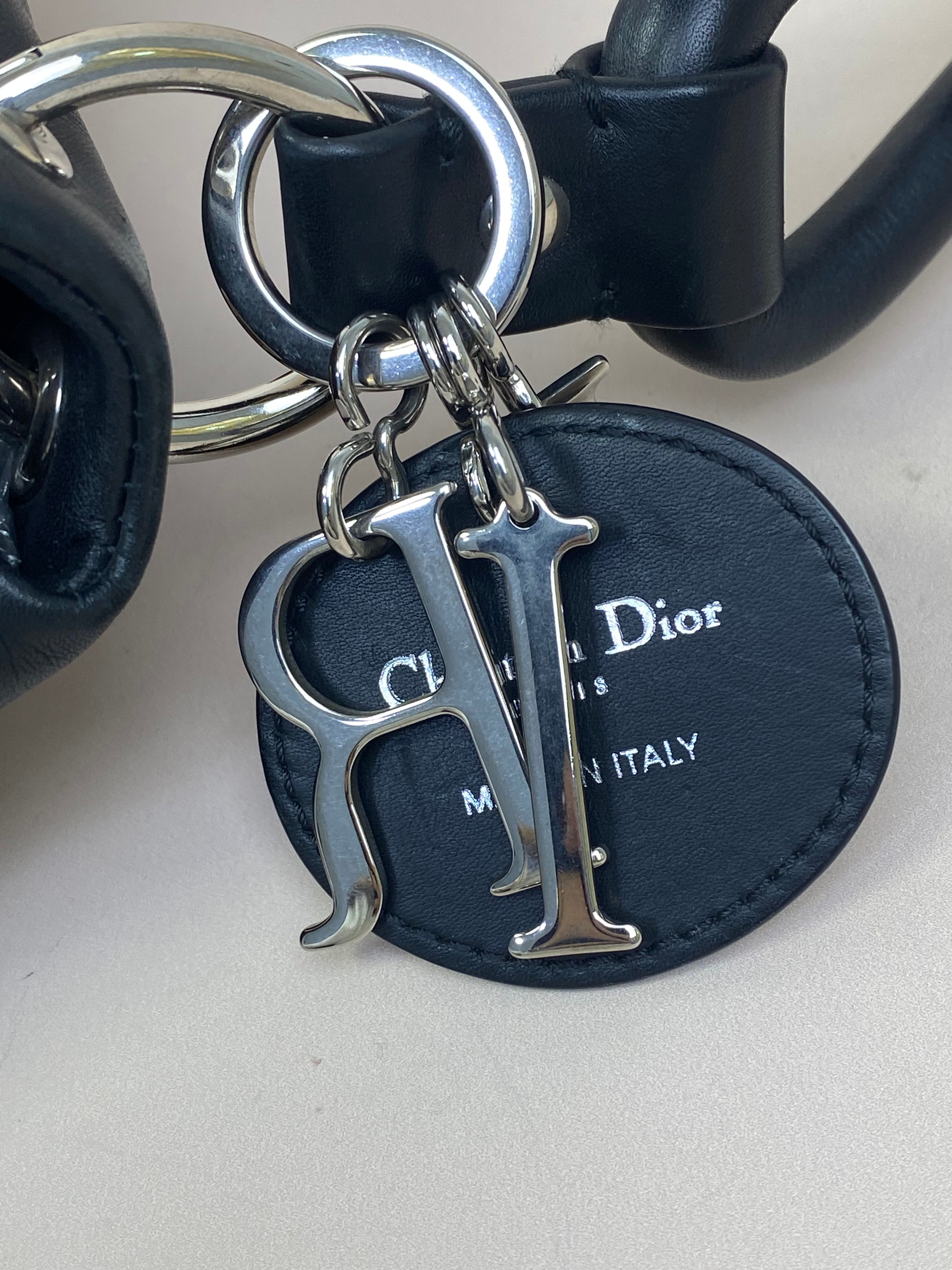 Christian Dior Black Demilune Shoulder Bag