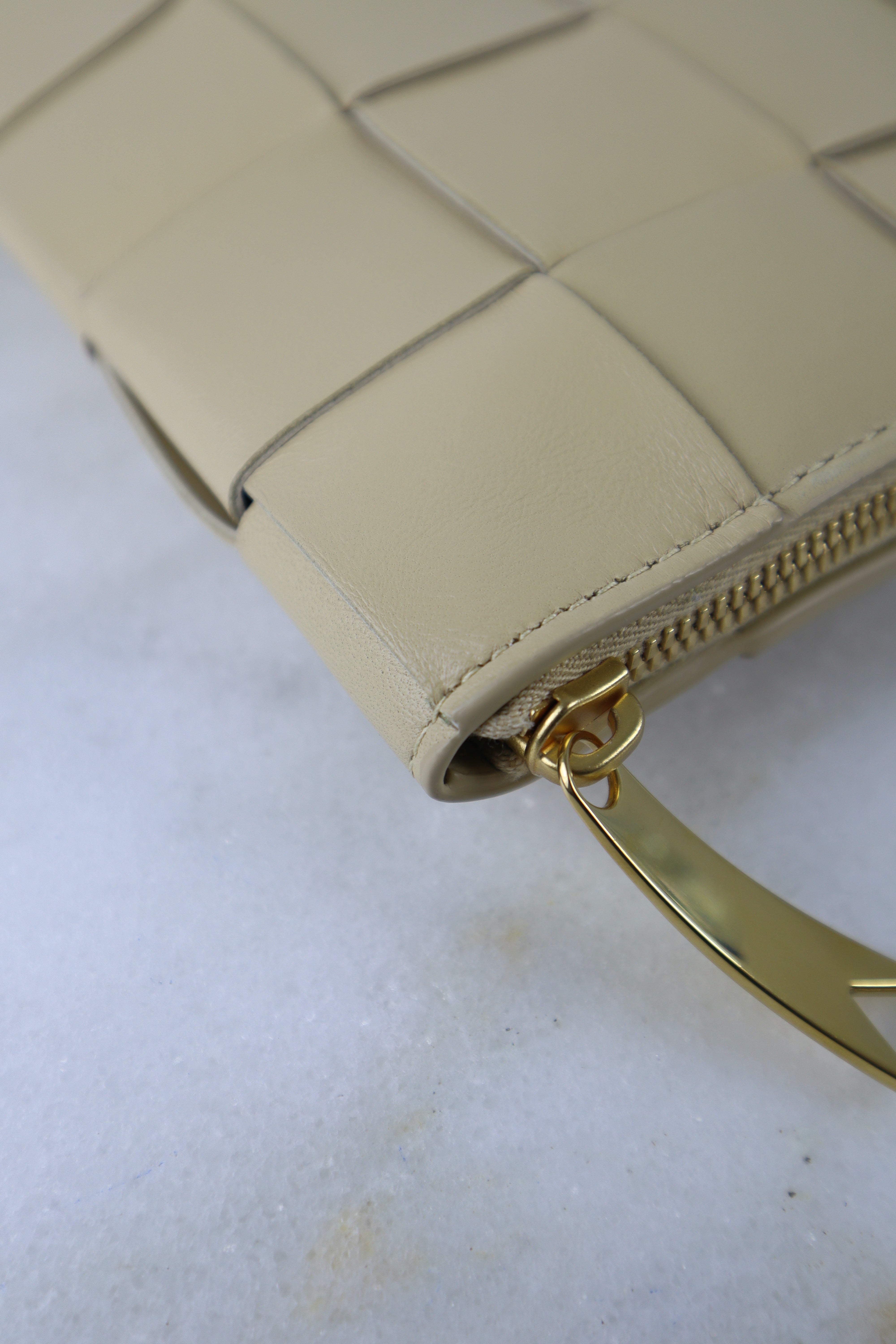 Bottega Veneta Beige Large Flat Cassette Pouch