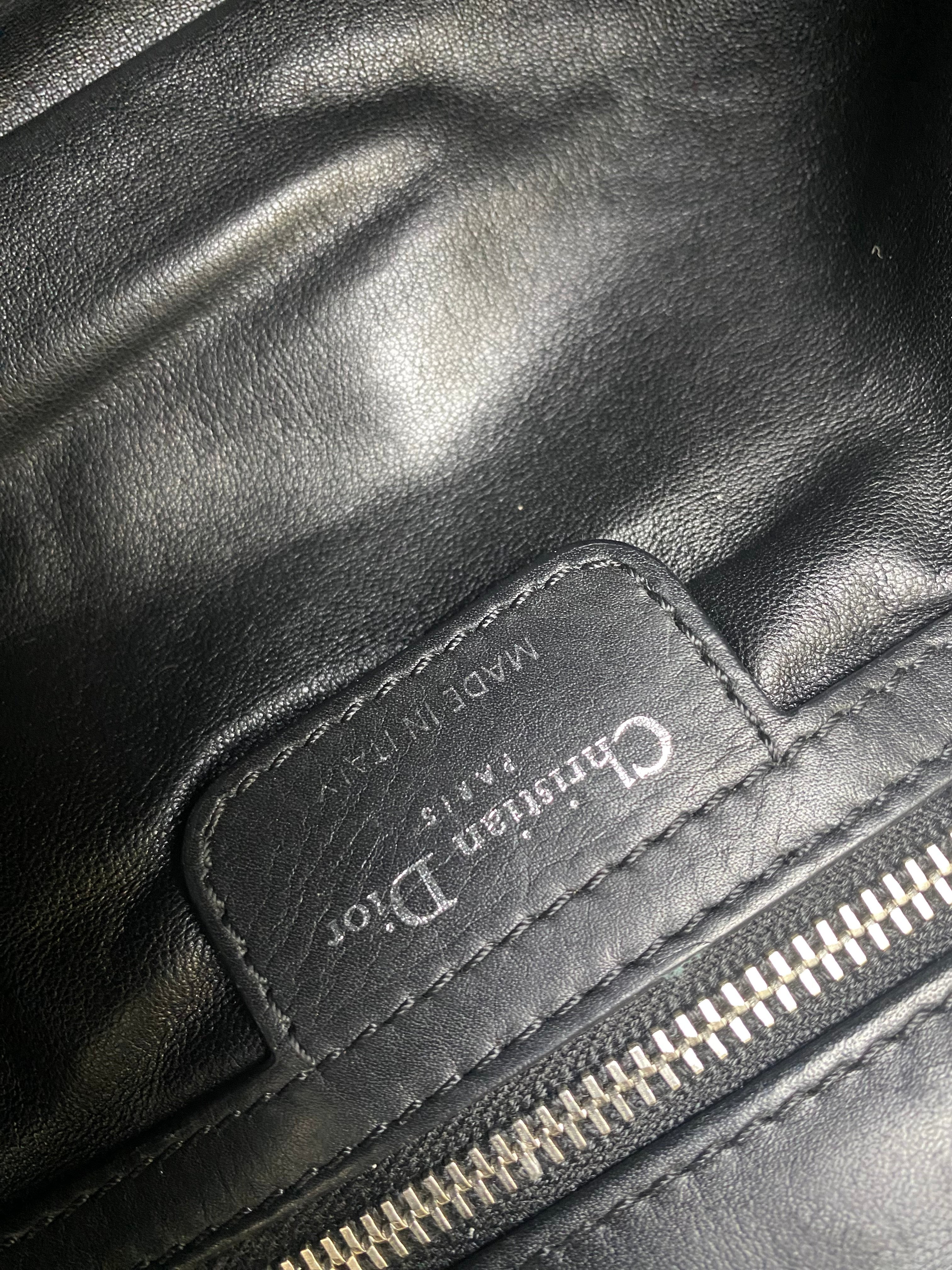 Christian Dior Black Demilune Shoulder Bag