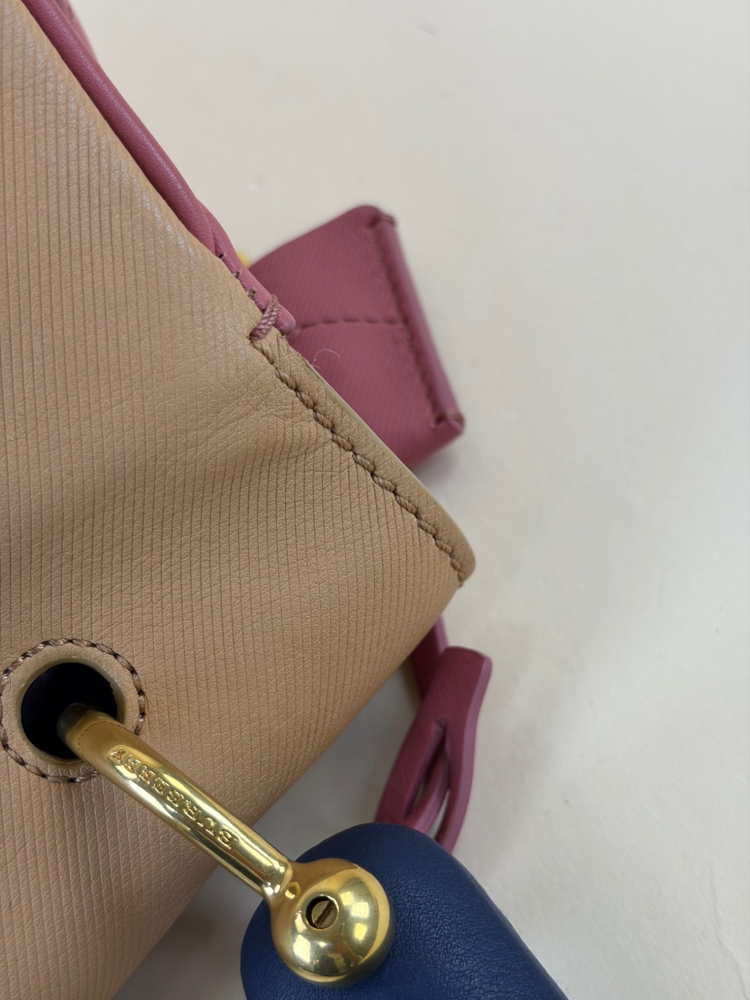 Burberry tri color medium DK Top Handle Bag