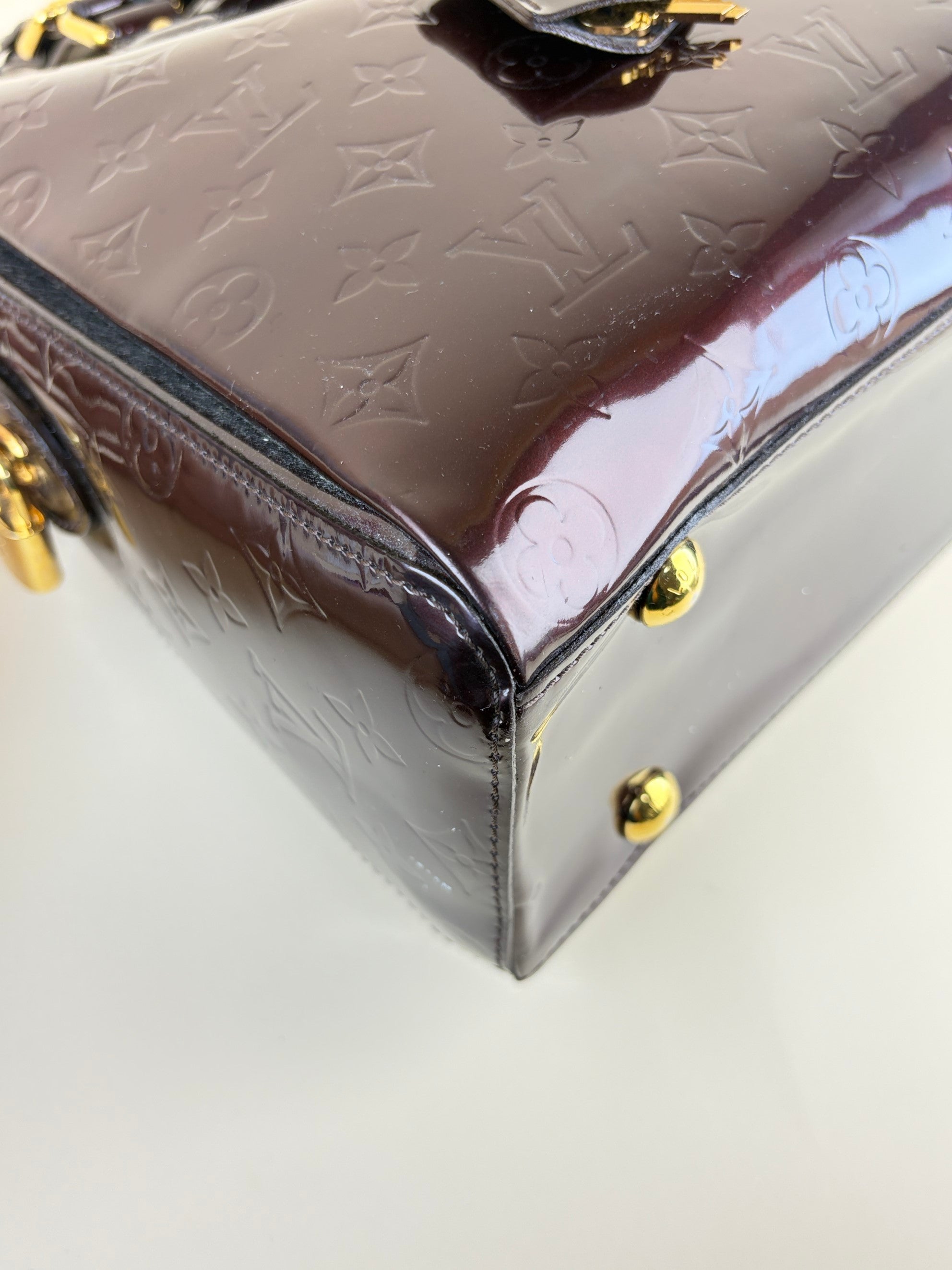Louis Vuitton Amarante Monogram Vernis Melrose avenue tote bag