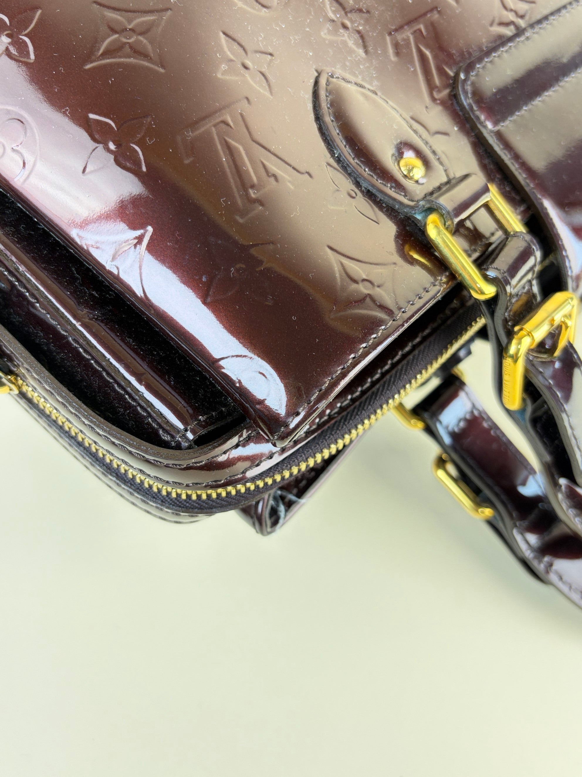 Louis Vuitton Amarante Monogram Vernis Melrose avenue tote bag