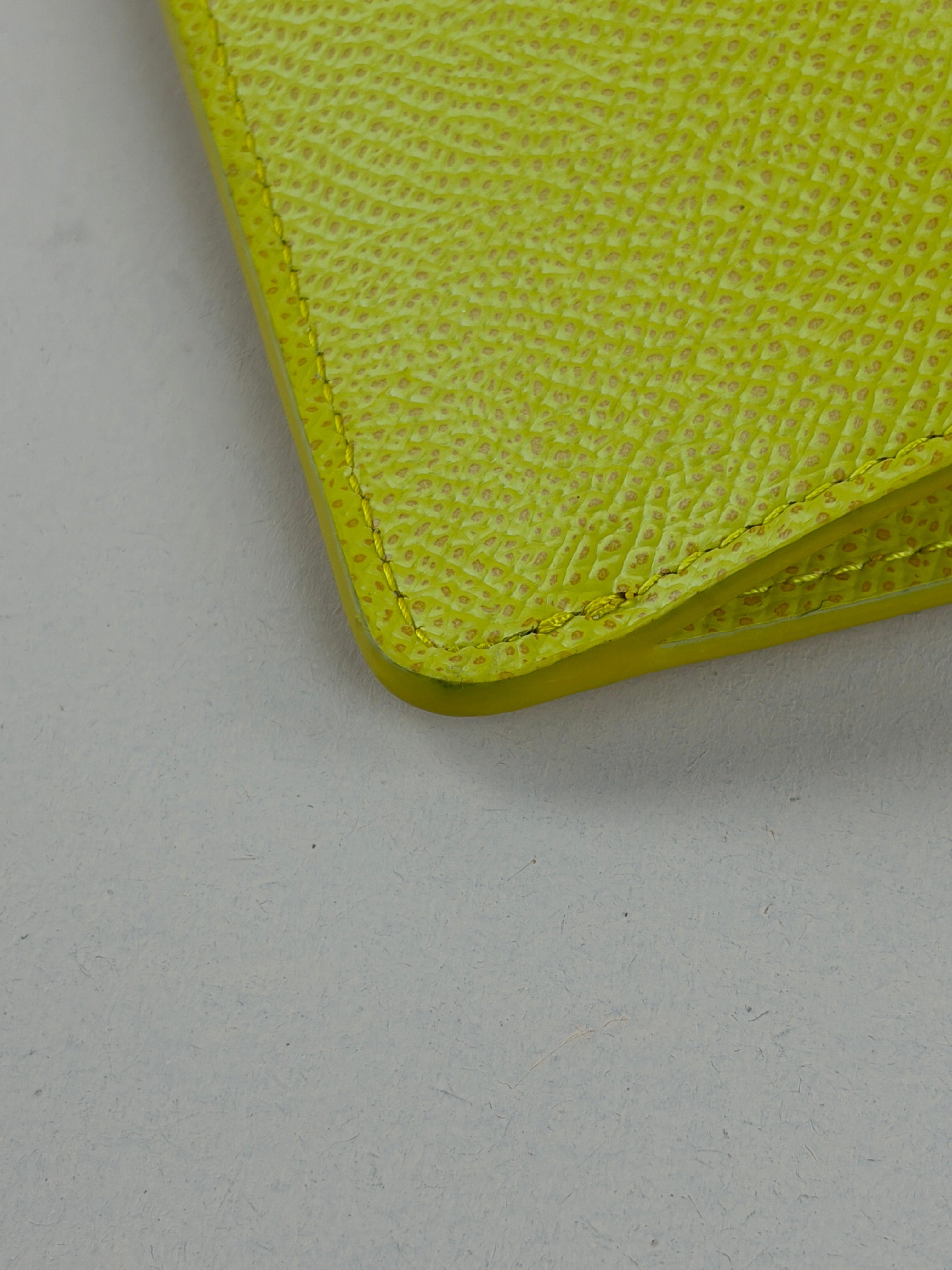 Dolce & Gabbana Yellow Dauphine Zip Card Holder