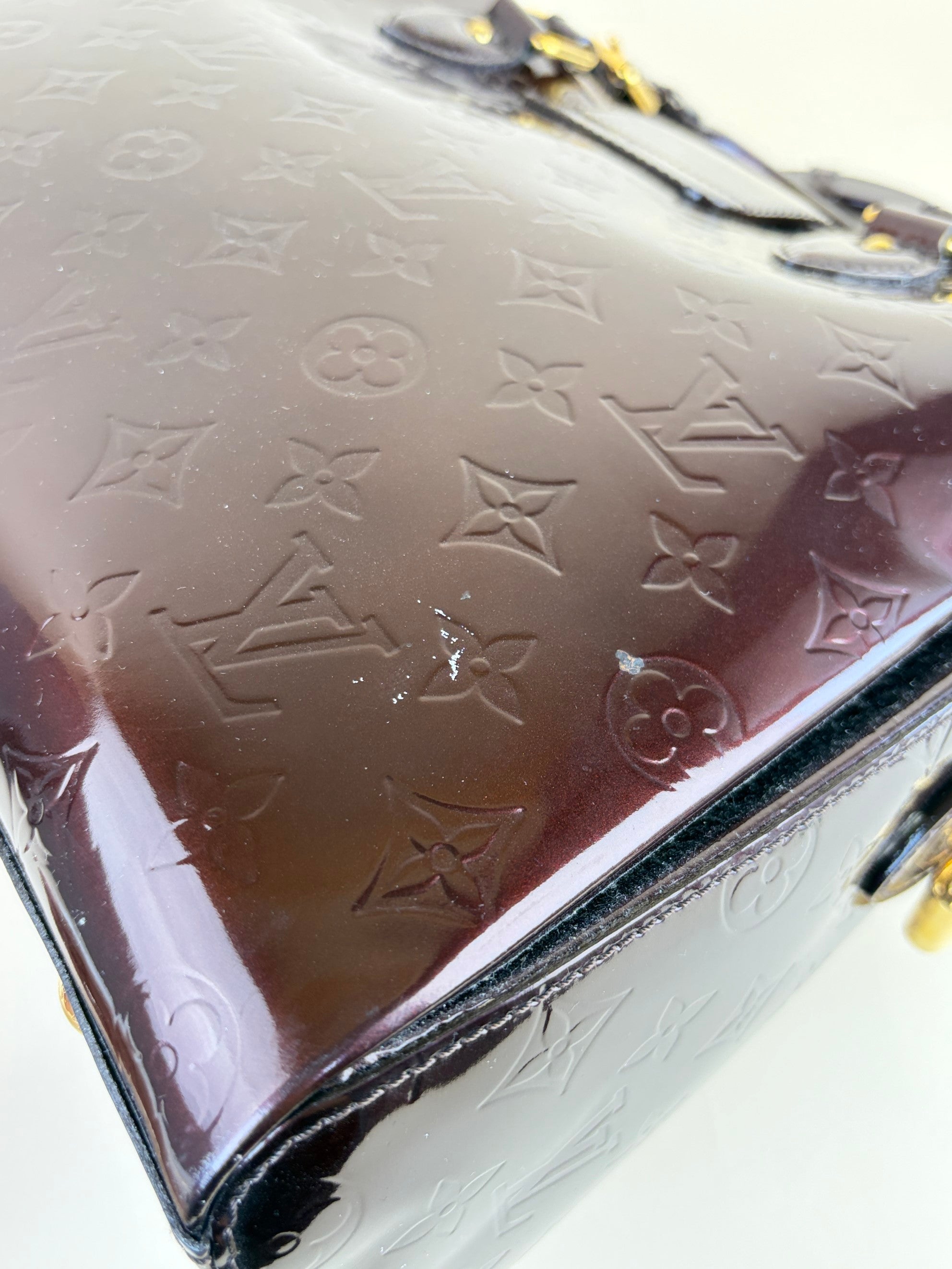 Louis Vuitton Amarante Monogram Vernis Melrose avenue tote bag