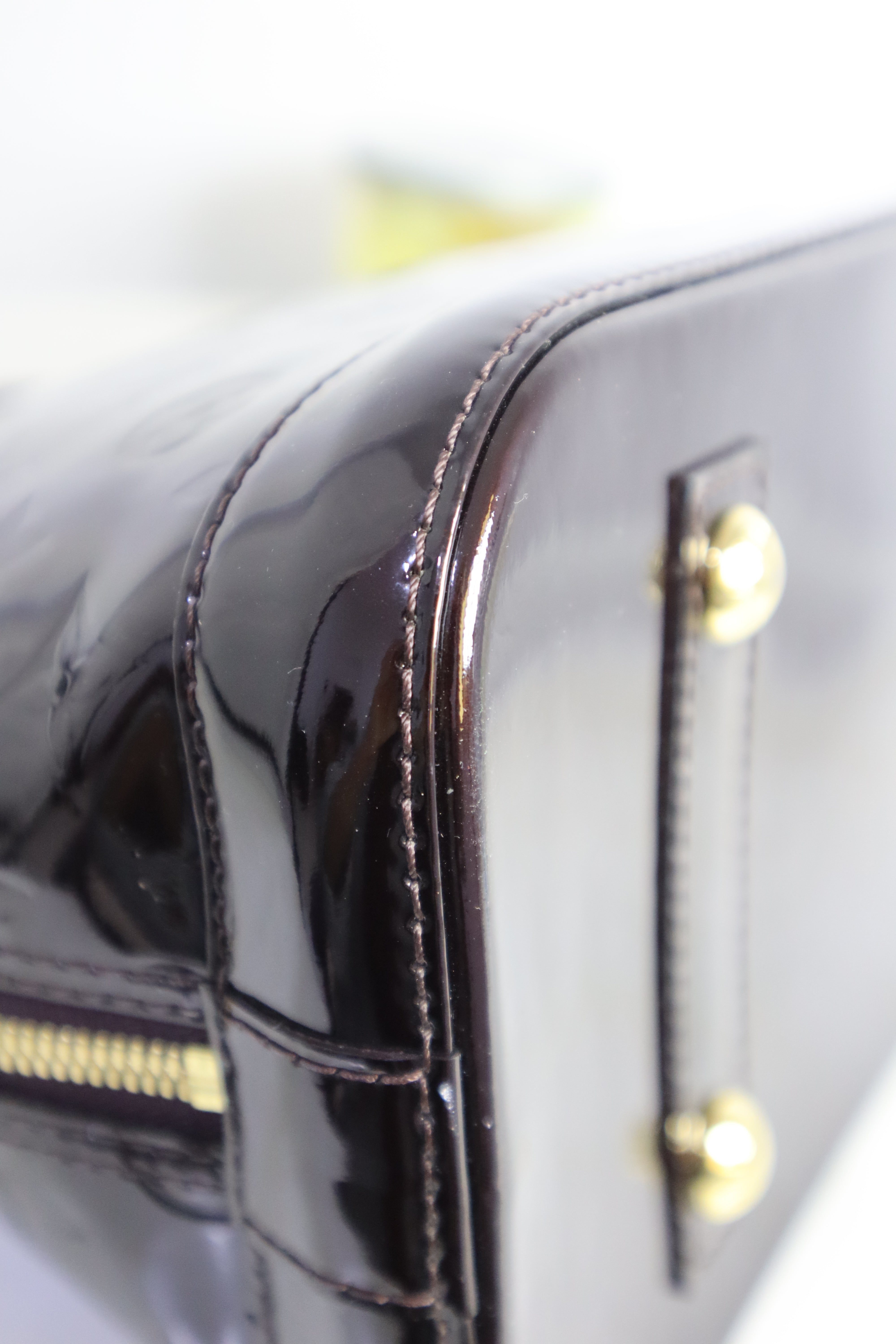 Louis Vuitton Black Vernis Alma Tote Bag