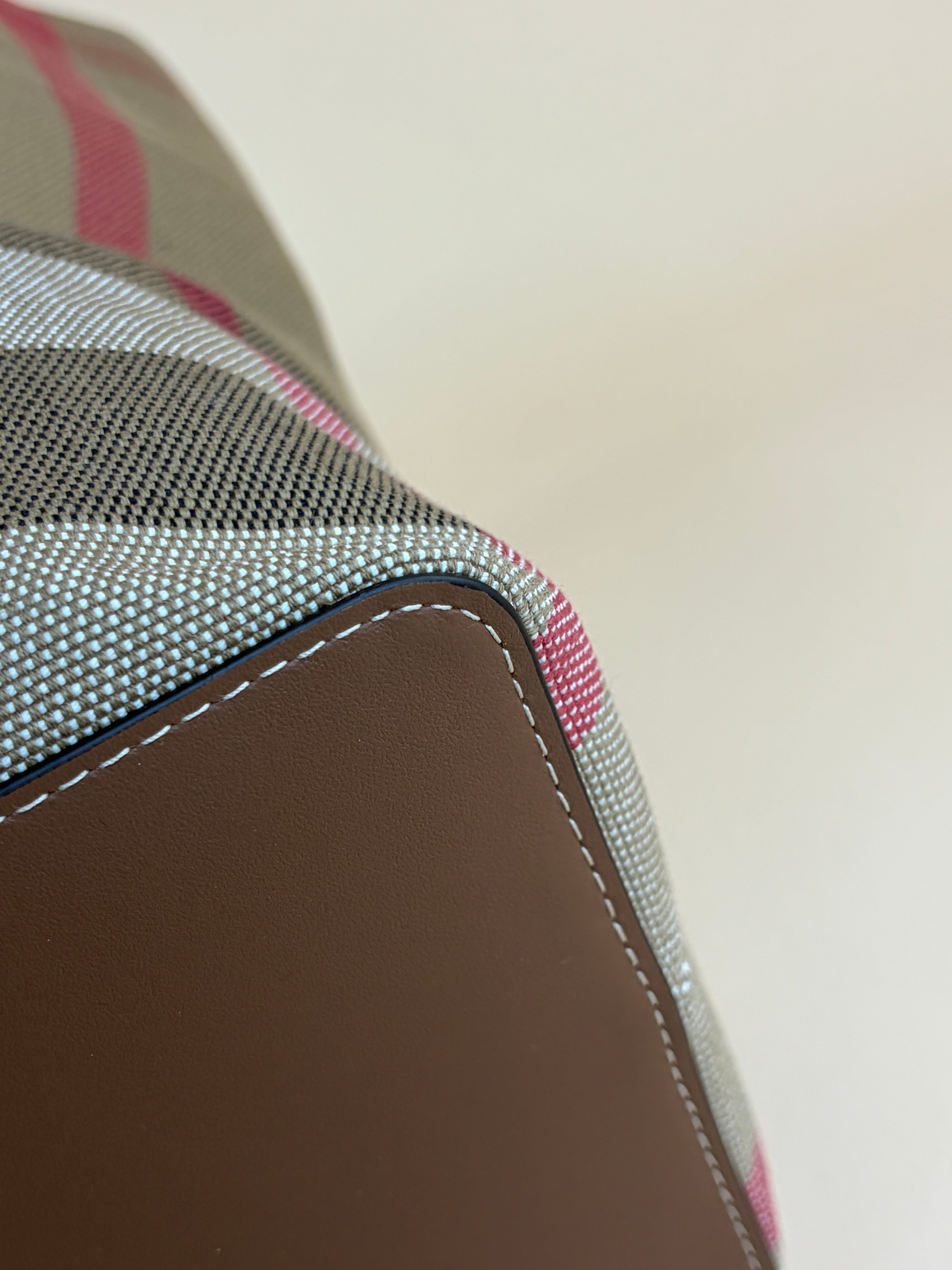 Burberry Brown Giant Check Medium London Tote Bag