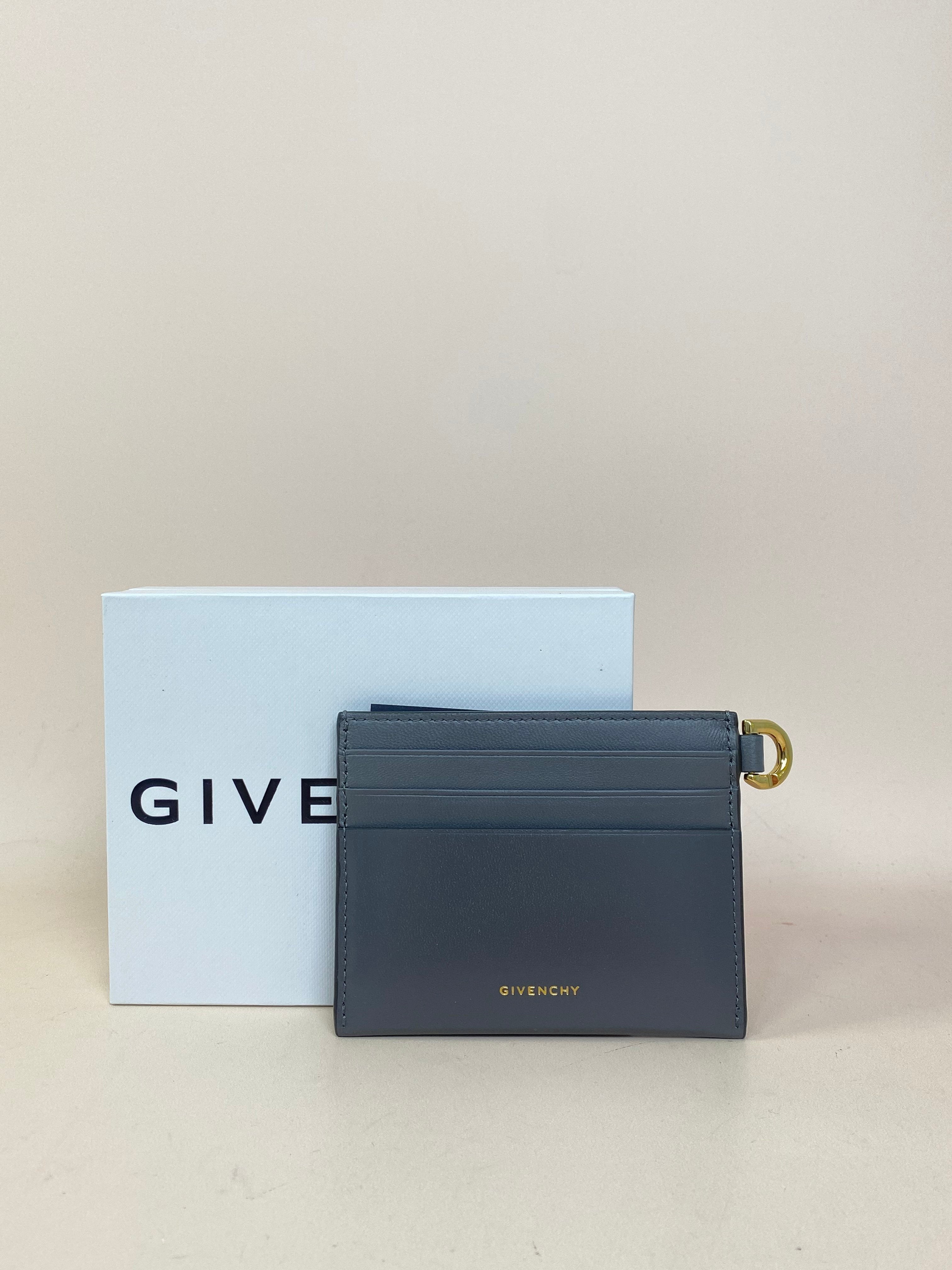 Givenchy Grey 4G Liquid Card Holder